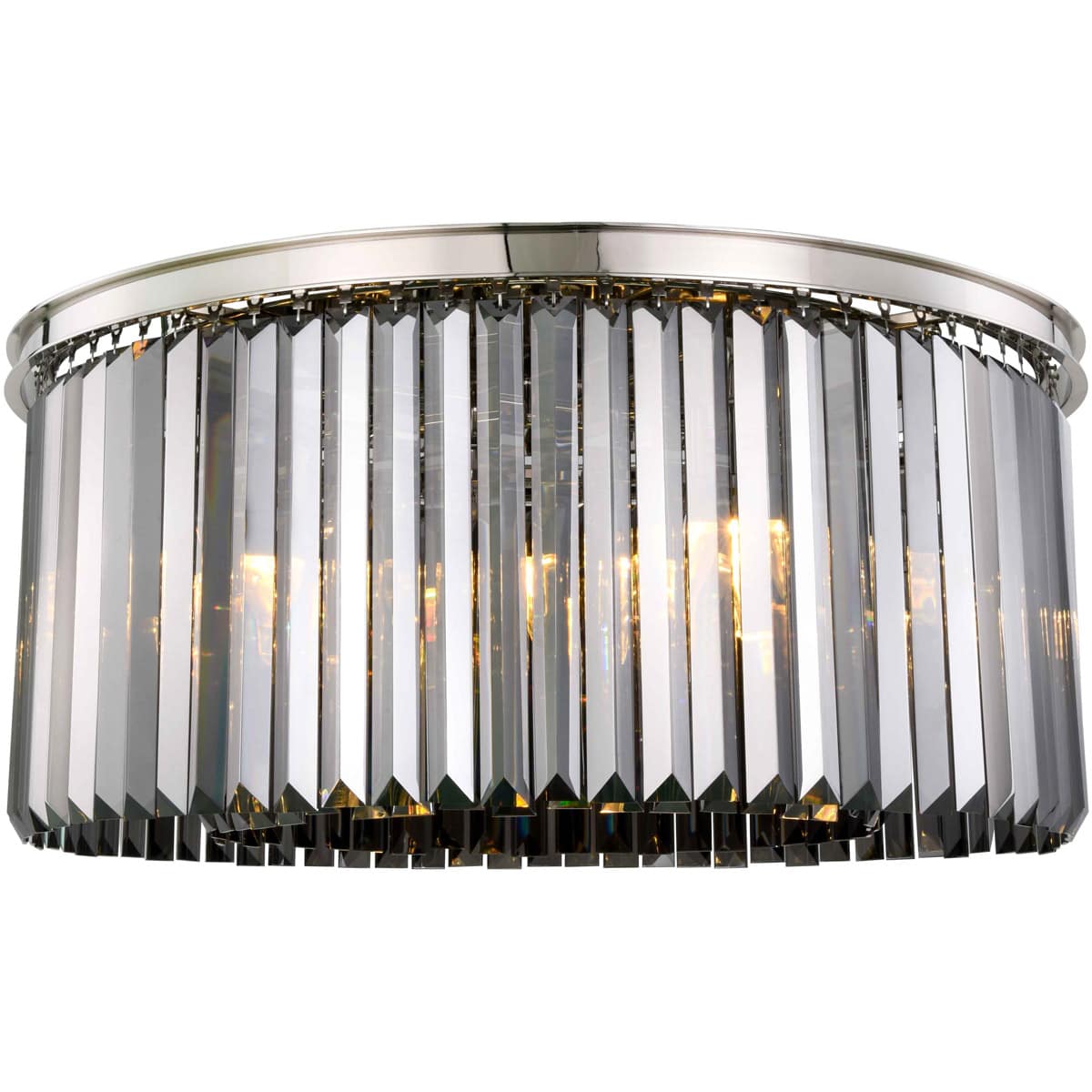 Elegant Lighting  1238F31PN-SS/RC Sydney Flush Mount Polished nickel
