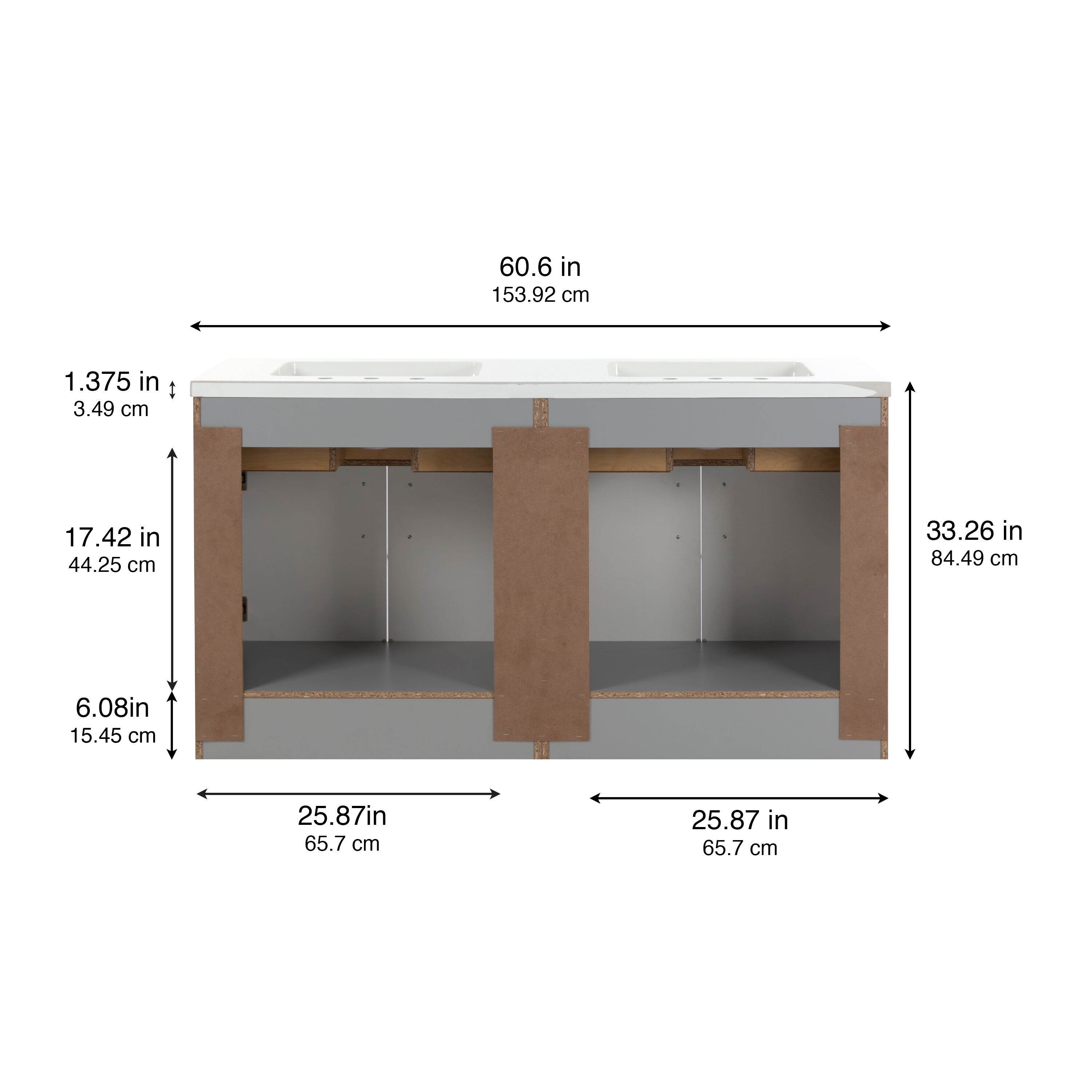 Style Selections LW24W60P2-CY Bath-Vanity-Combo - View #5