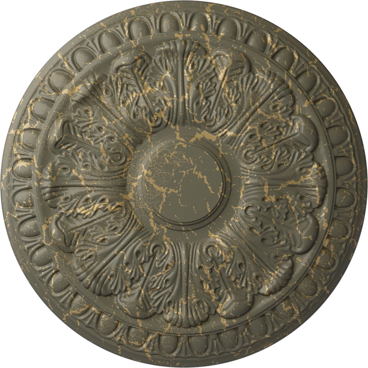 Ekena Millwork CM15CNWHC Colton 15.75-in W x 15.75-in L Painted Witch Hazel Crackle Polyurethane Whole Ceiling Medallion