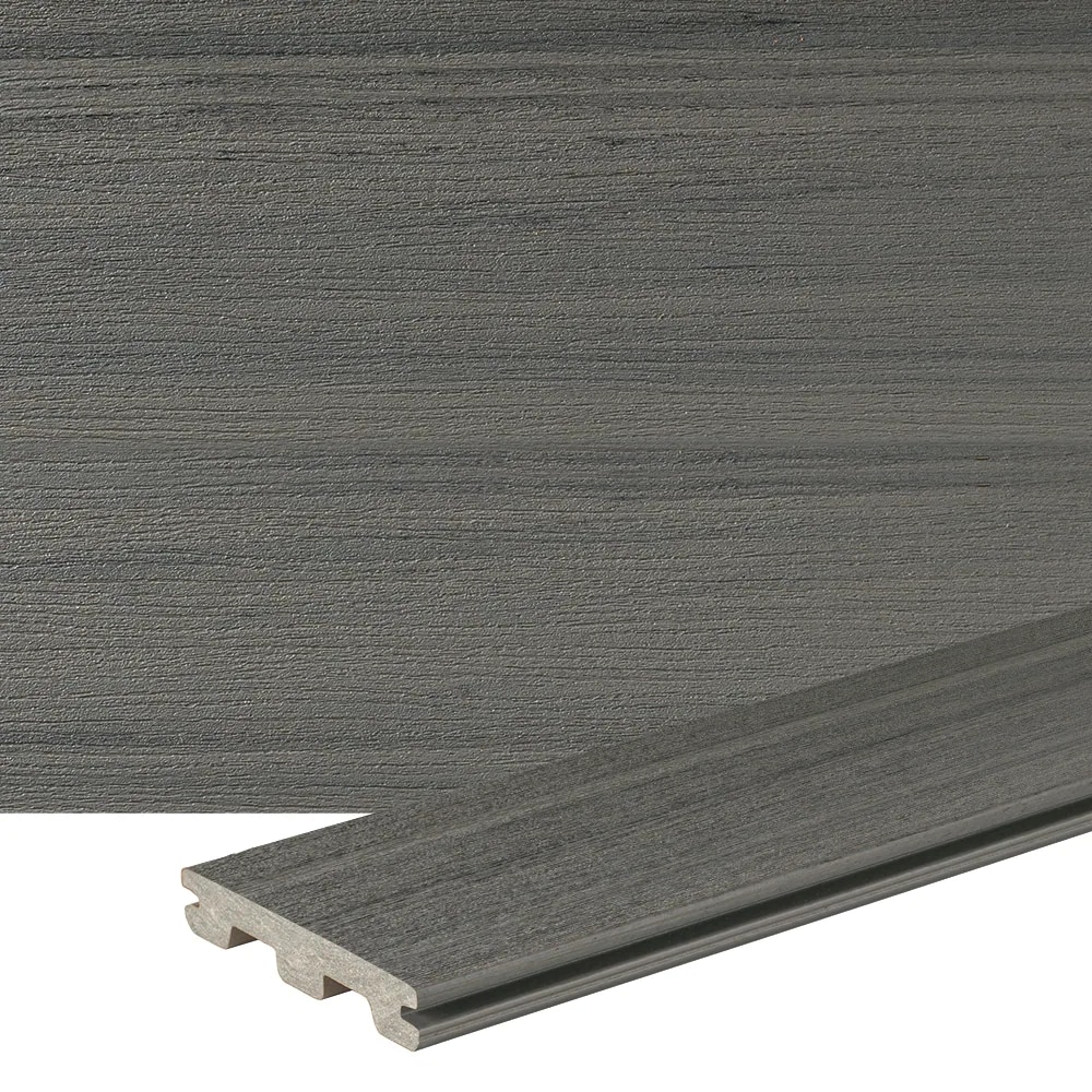 TimberTech PRGV5420ST Prime+ 1-in x 6-in x 20-ft Sea Salt Gray Grooved Composite Deck board