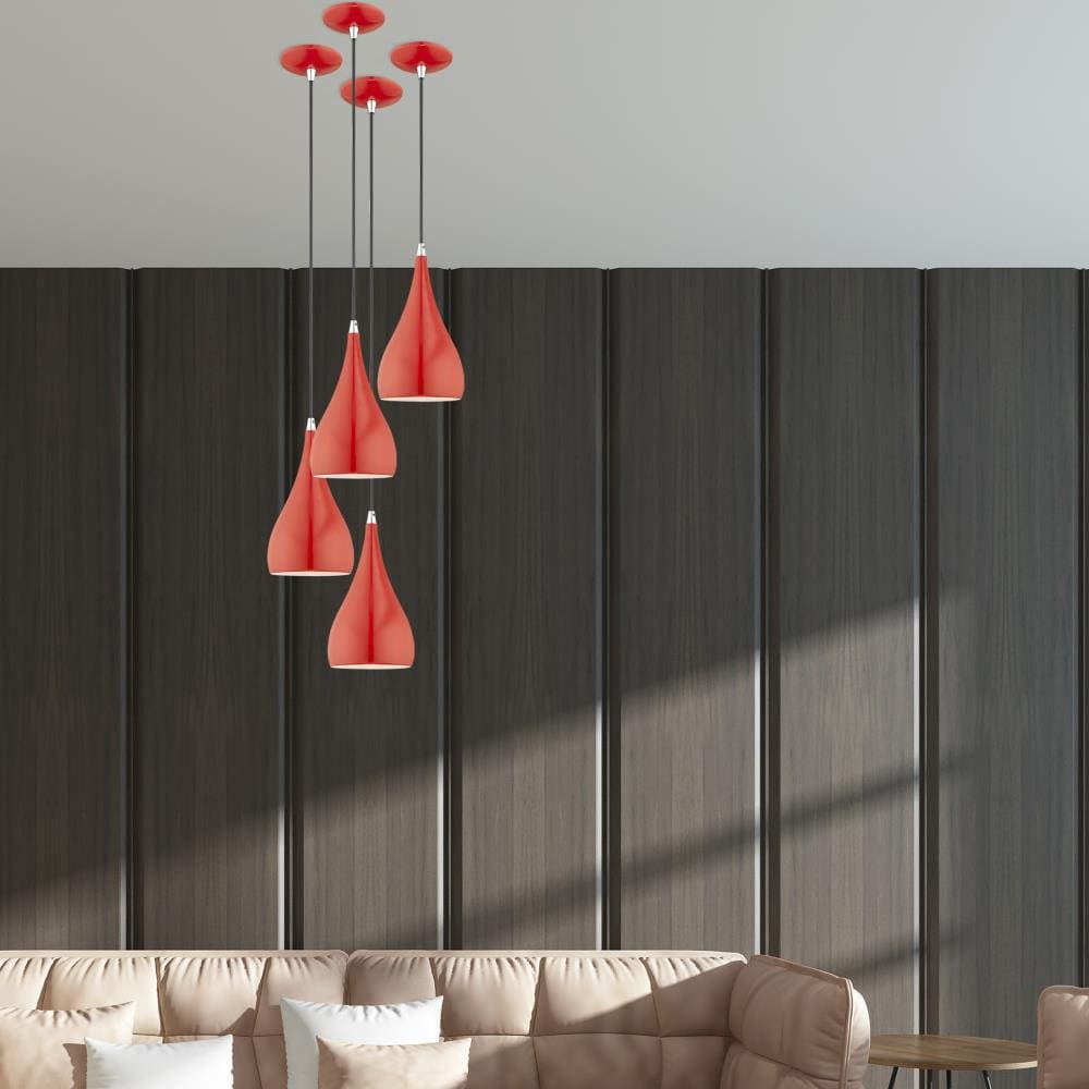 Elegant Spades Steel Pendant Light in Various Finishes