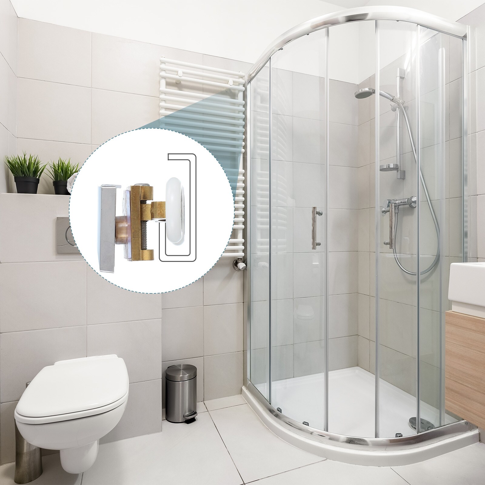 Unique Bargains S25093001UX8309 Tub-Shower-Door-Rollers - View #4