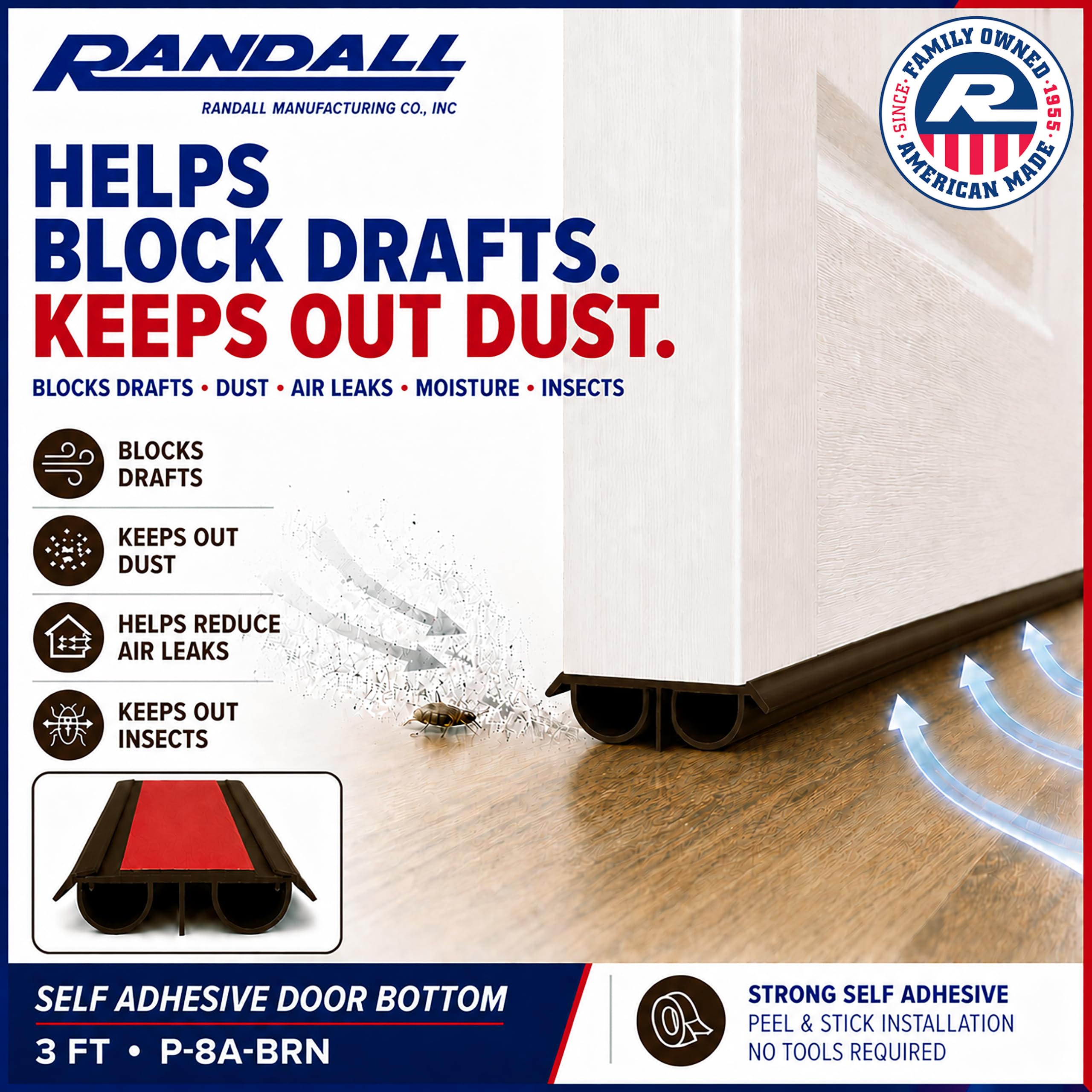 Randall Manufacturing Co., Inc 36 Inch Brown PVC Double Bubble Self ...