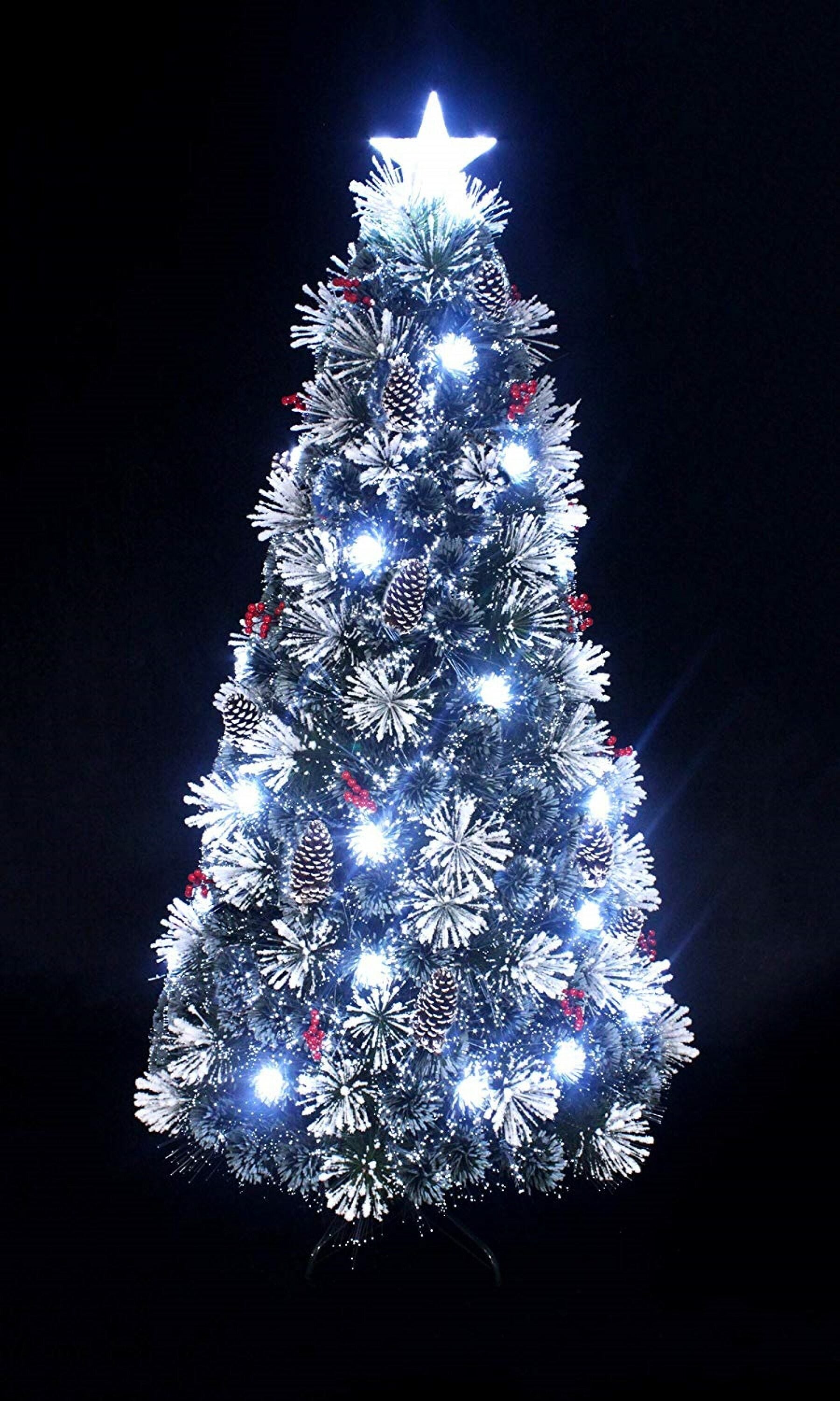 Hi-Line Gift 37495-F6 6-ft Pre-lit Artificial Christmas Tree with Multicolor Lights