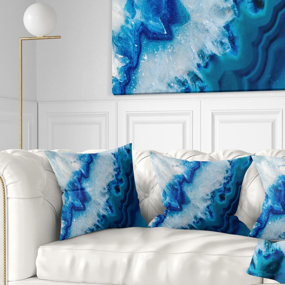 Designart CU8834-18-18 18-in x 18-in Blue Indoor Decorative Pillow