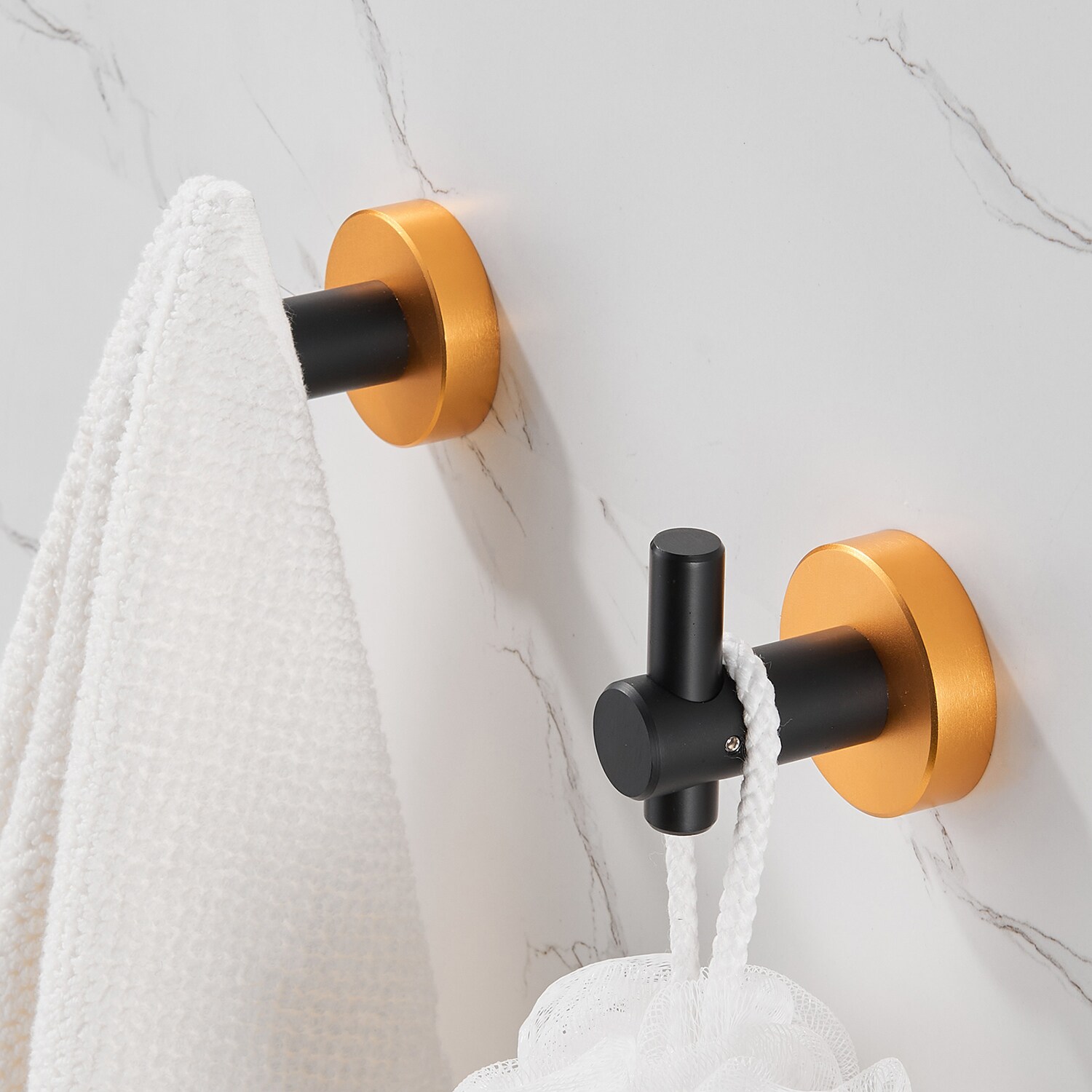 Cobbe Aluminum Towel Hooks, 4 Hooks, Wall Mount, Polished Chrome Finish ...