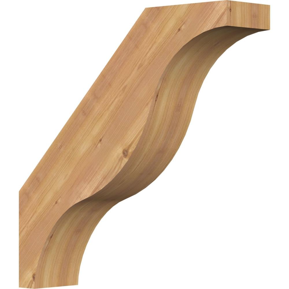Ekena Millwork BRC06X24X24FST00SWR 5-1/2-in x 24-in x 24-in Western Red Cedar Unfinished Wood Funston Smooth Knee Brace