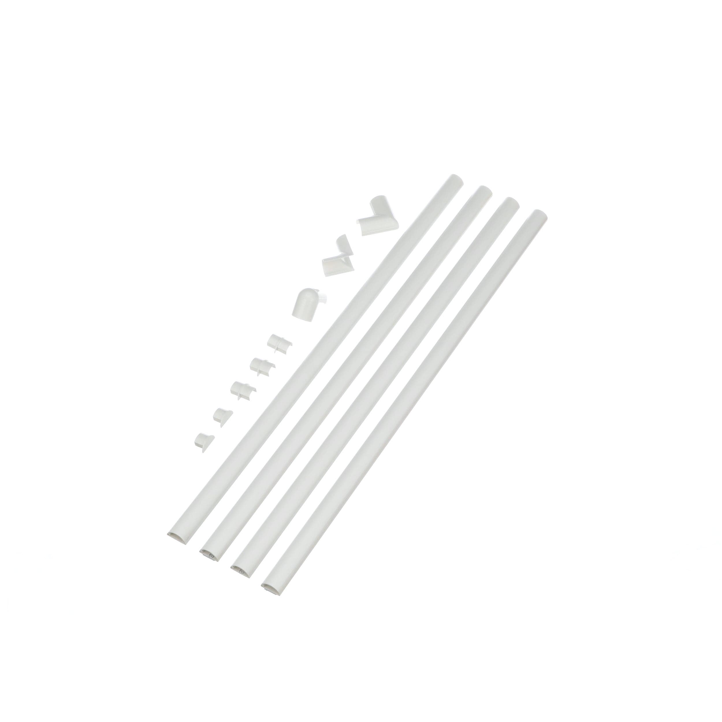 D-Line Micro Plus Cable Raceway 12-Piece 156-in L White Raceway in