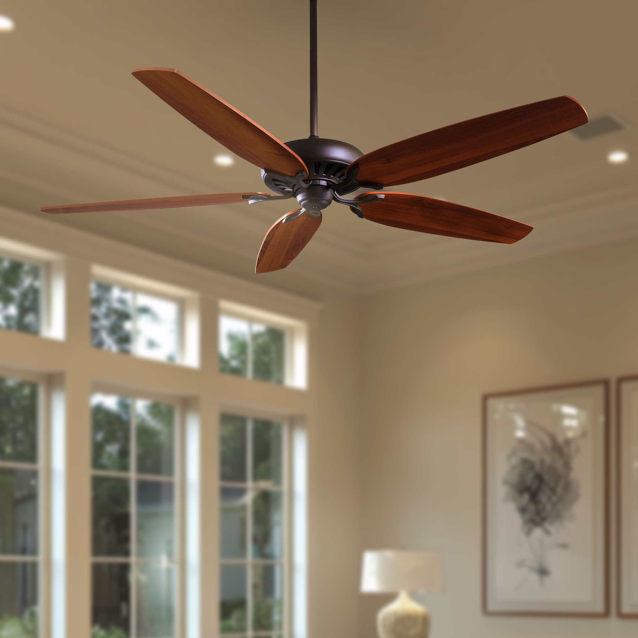 Minka Aire F539-ORB 72-in Oil Rubbed Bronze with Dark Walnut Blades Ceiling Fan Without Light ( 5 -Blade )