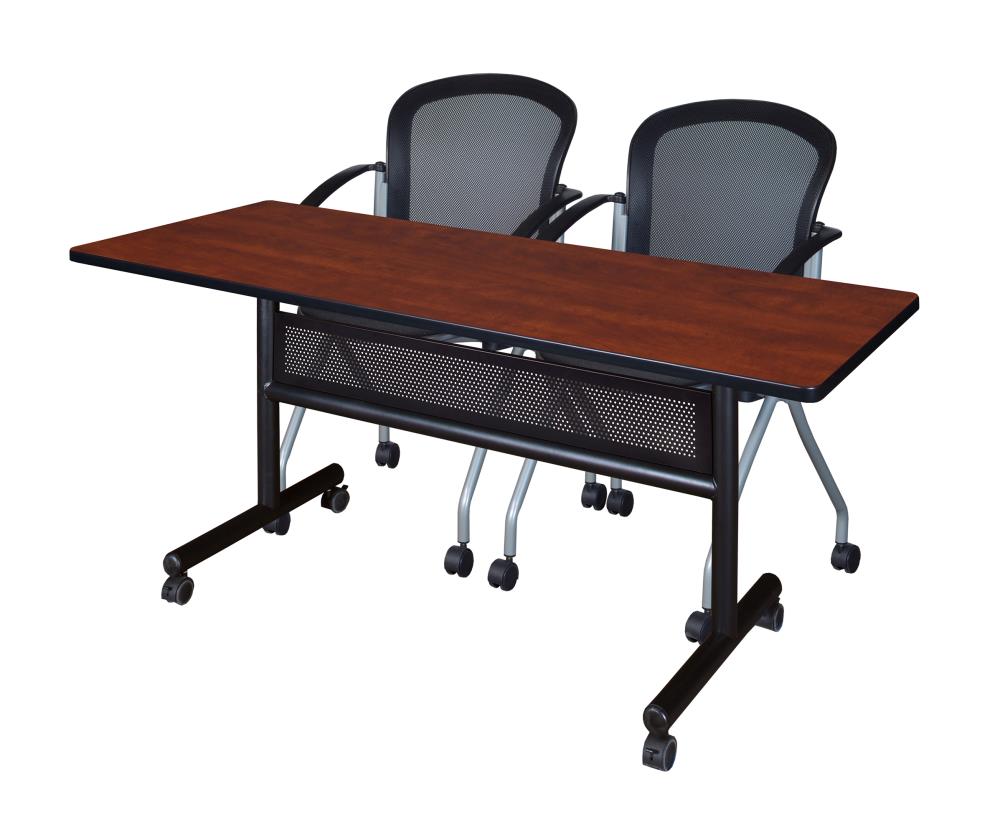 Regency MKFTM6024CH23BK Training Red 4-Person Training Table (60-in W x 29-in H)