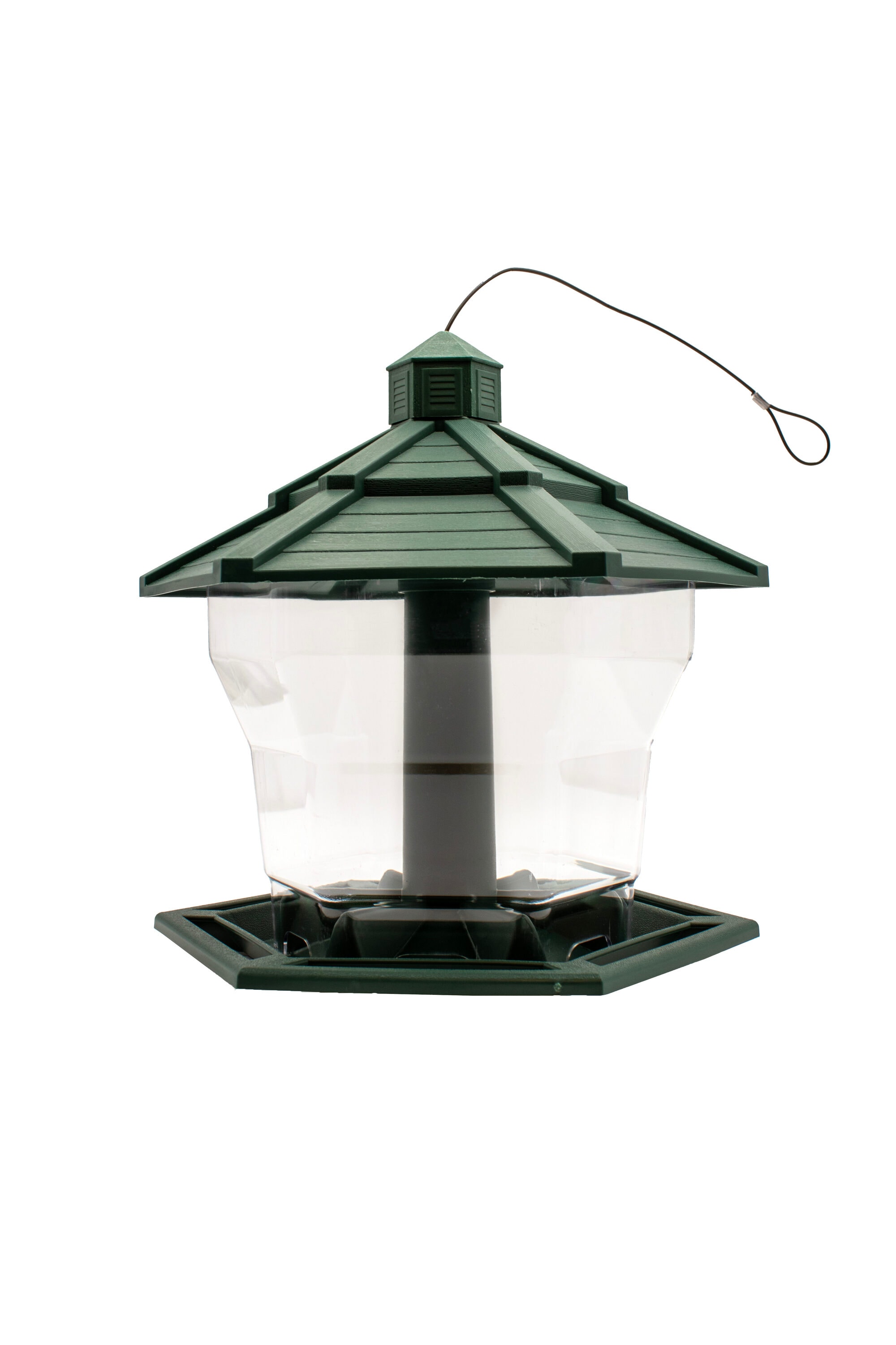 Pennington 100523093 SMART RECYCLED ECOZEBO Plastic Hanging Hopper Bird feeder - 7-lb