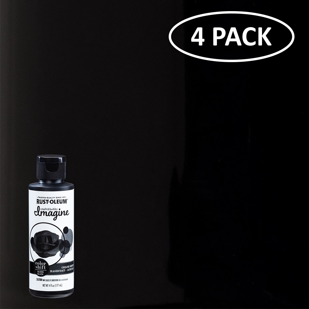 Rust-Oleum Imagine Color Shift 4-Pack Gloss Black Basecoat Acrylic Paint in  the Craft Paint department at