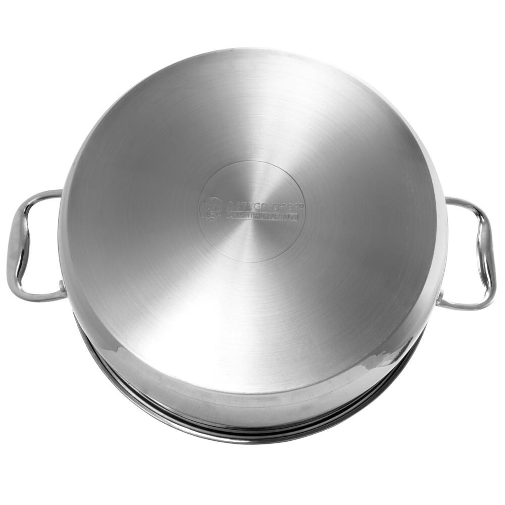 7Ply 14 Qt STOCKPOT Skillet with Steam Control Lid and Culinary