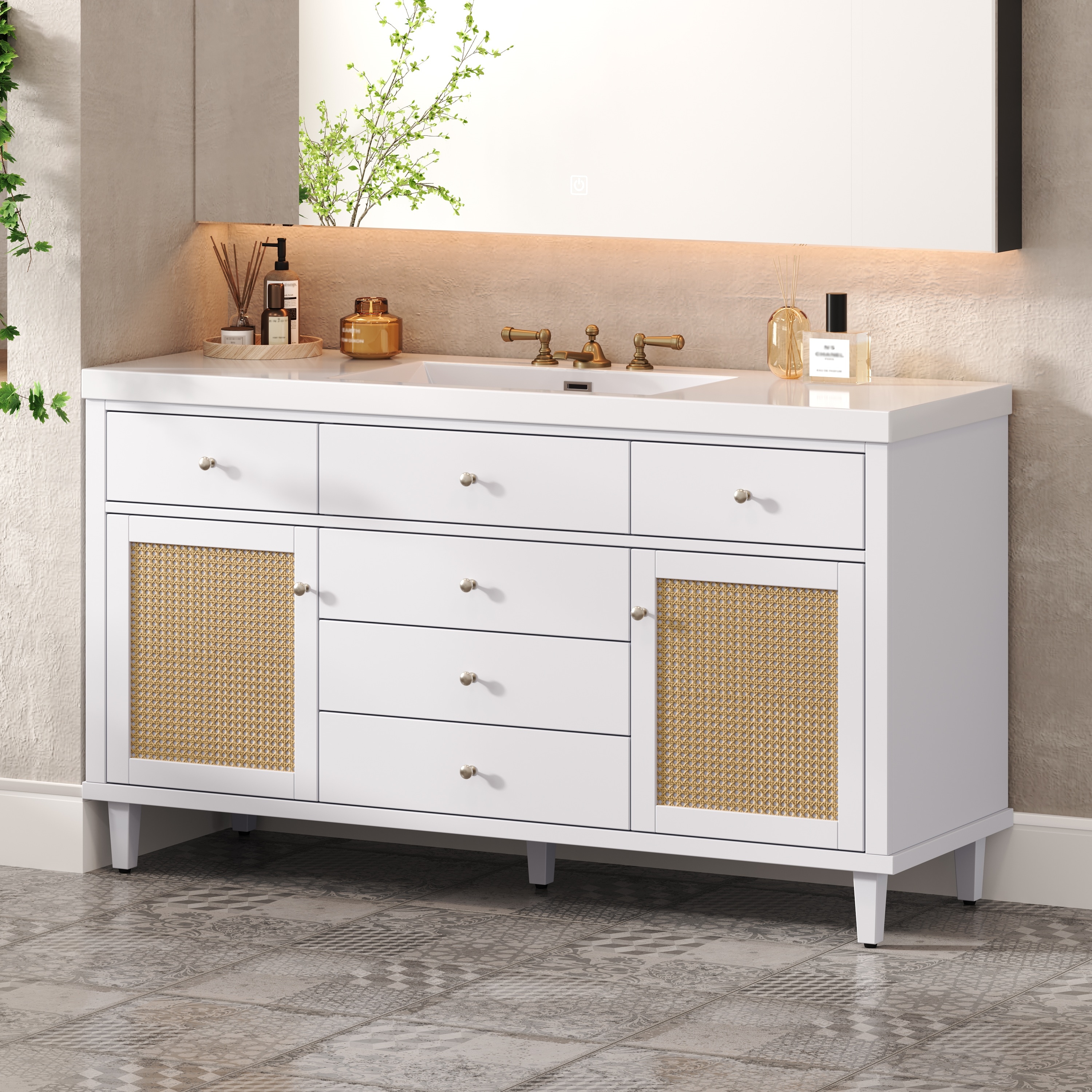 WELLFOR BCB2040WH -LS Bath-Vanity-Combo - View #2