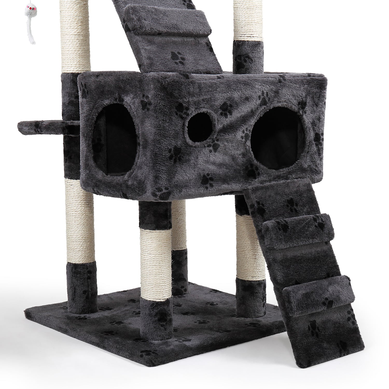 GZMR 67-in x 20-in Black Rope Cat Tree in the Cat Trees & Scratchers ...