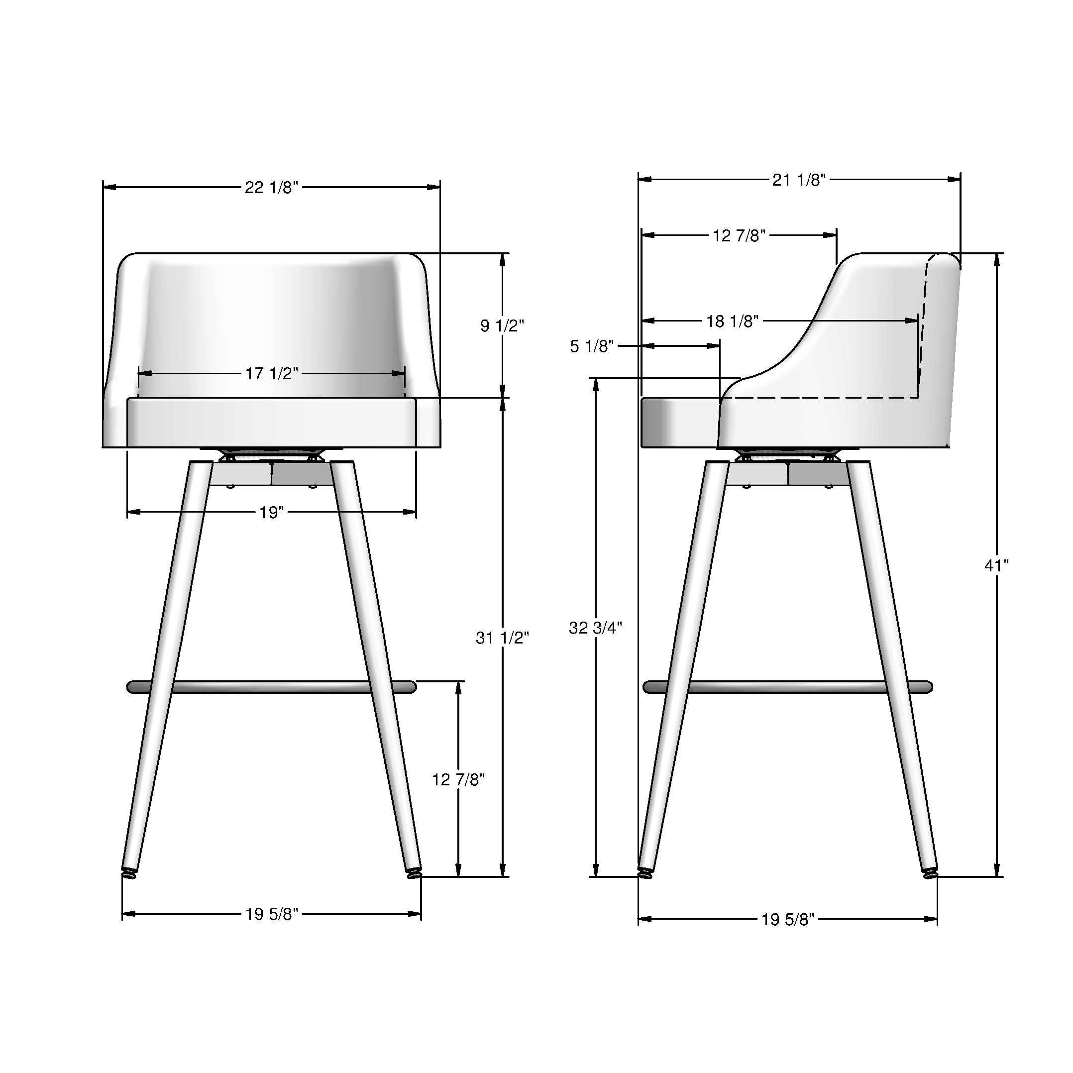 Amisco 41540-30WE/1B25BAF4 stools - View #4