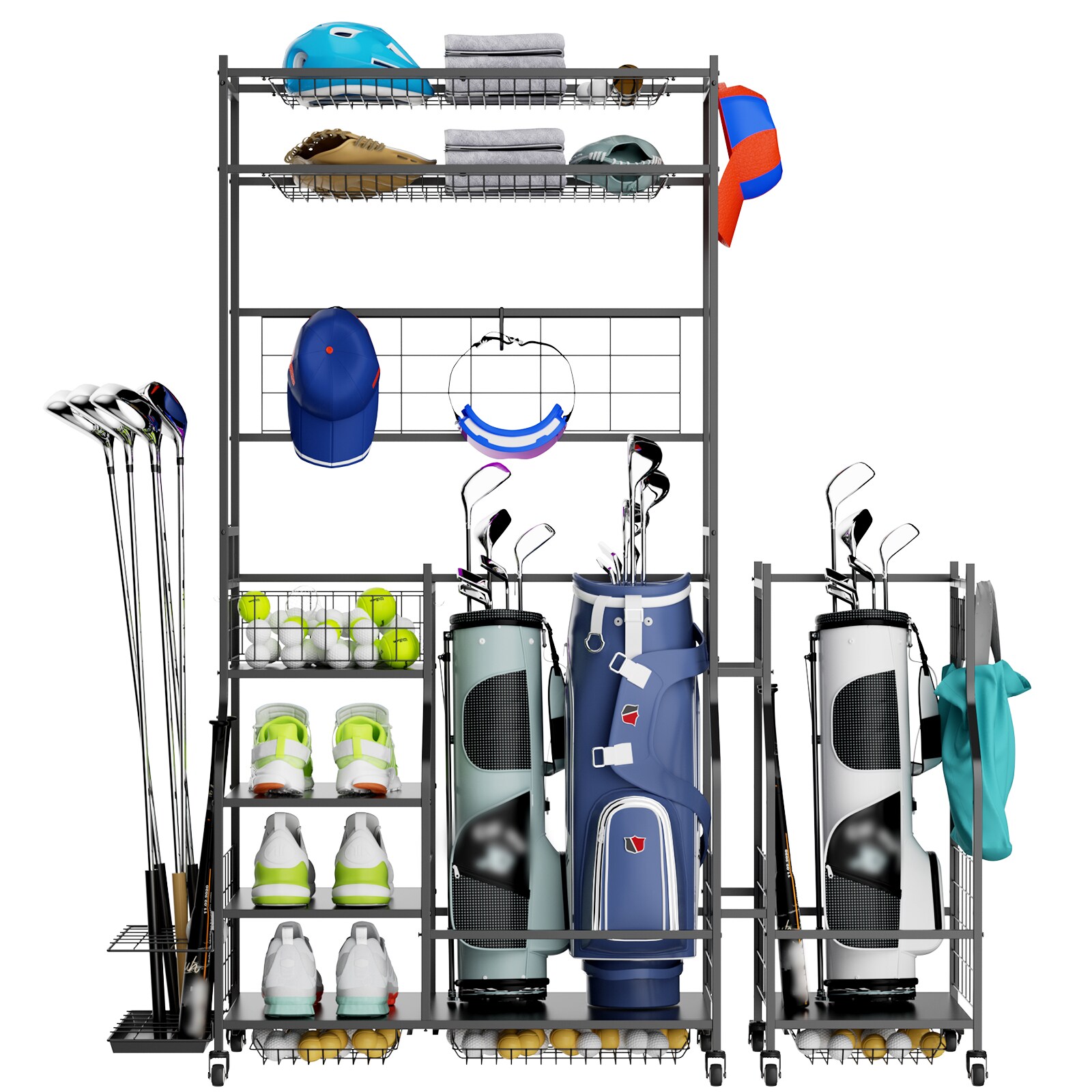 Blisstyle - Golf Bag Storage Garage Organizer Golf Club Bag Storage Rack for Garage Extra Storage...