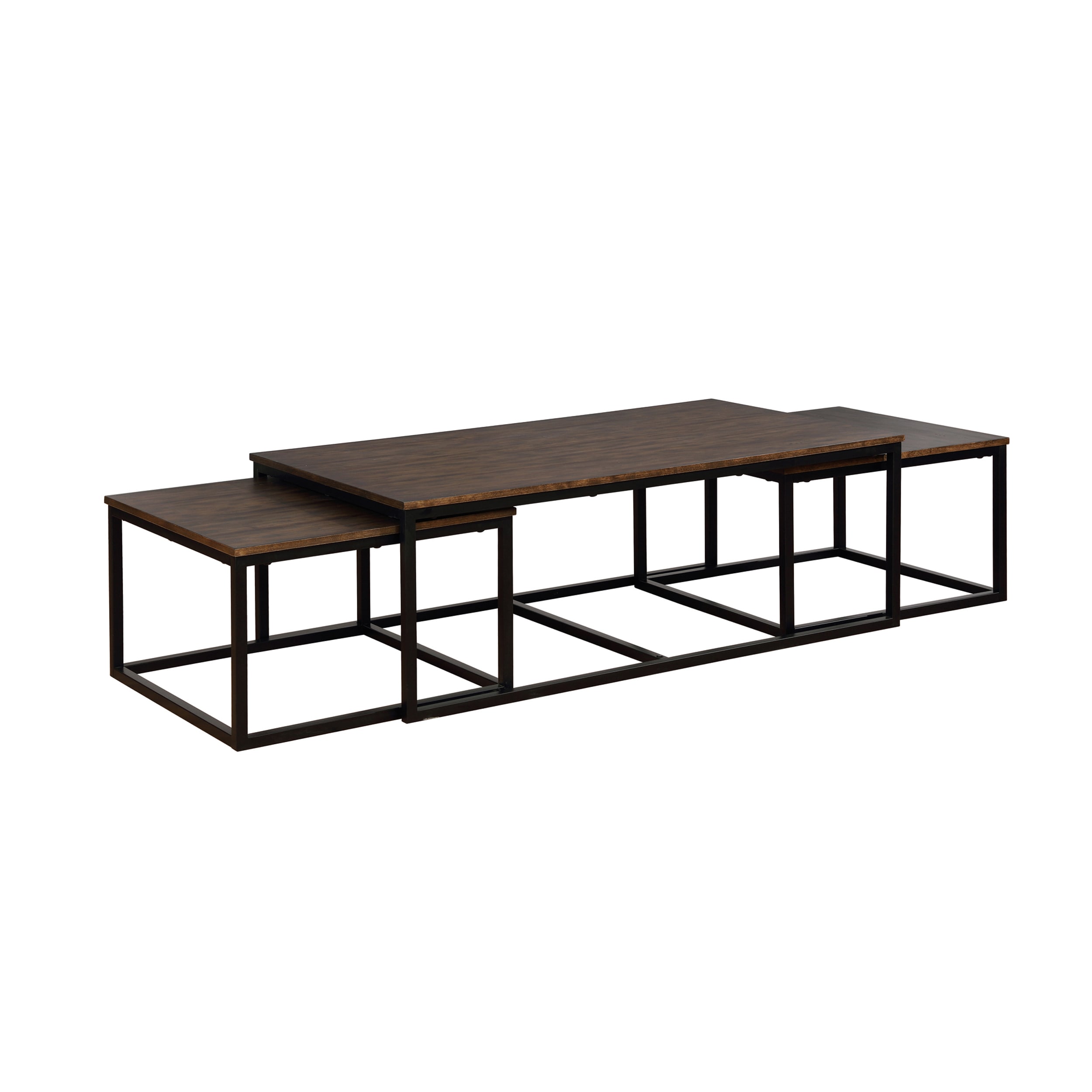 Alaterre Furniture Arcadia Brown Acacia Wood Industrial Coffee Table at ...