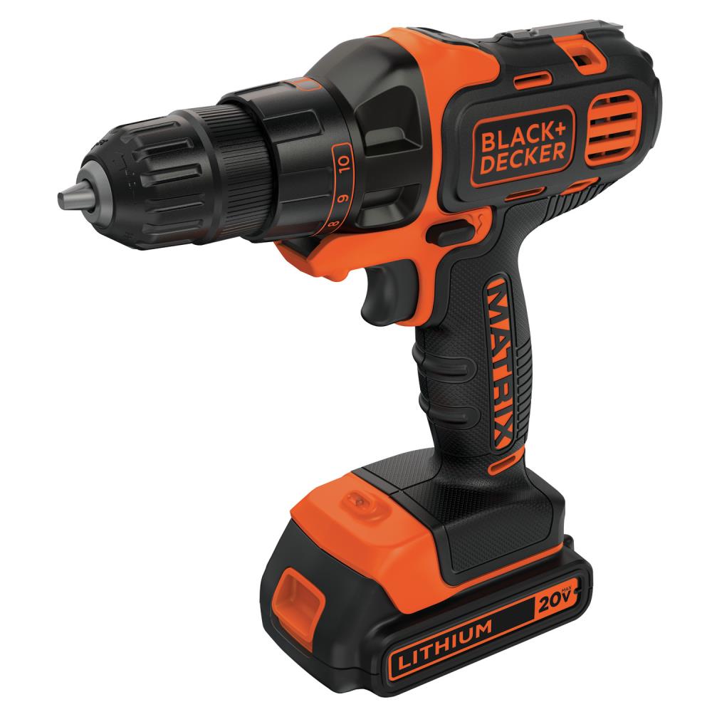 BLACK+DECKER Matrix 20-volt Max 3/8-in Keyless Cordless Drill (1-Battery  Included, Charger Included)
