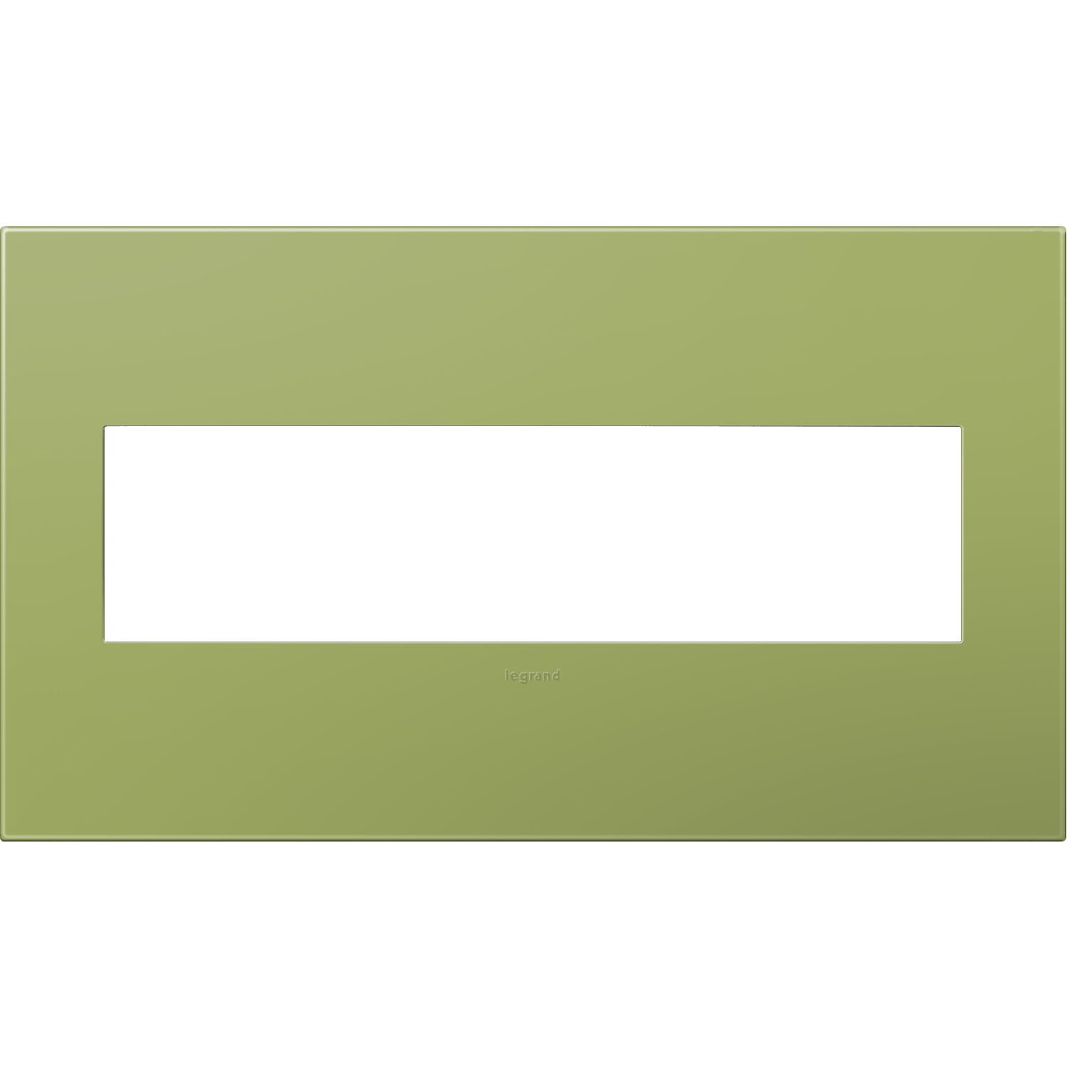 Legrand AWP4GLG4 adorne 4-Gang Specialty Size Lichen Green Plastic Indoor Screwless Square Wall Plate