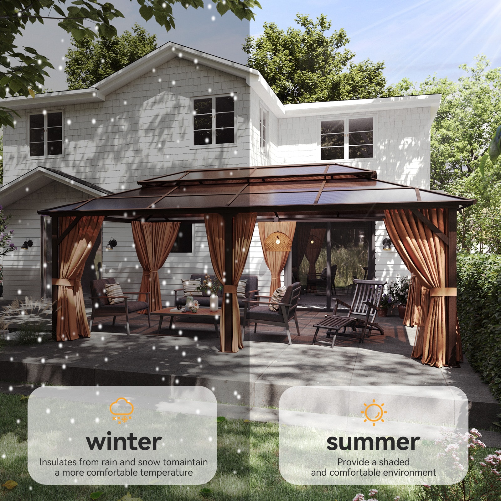 Bapipro BPGB11B44 Wood-Resin-Gazebos - View #4