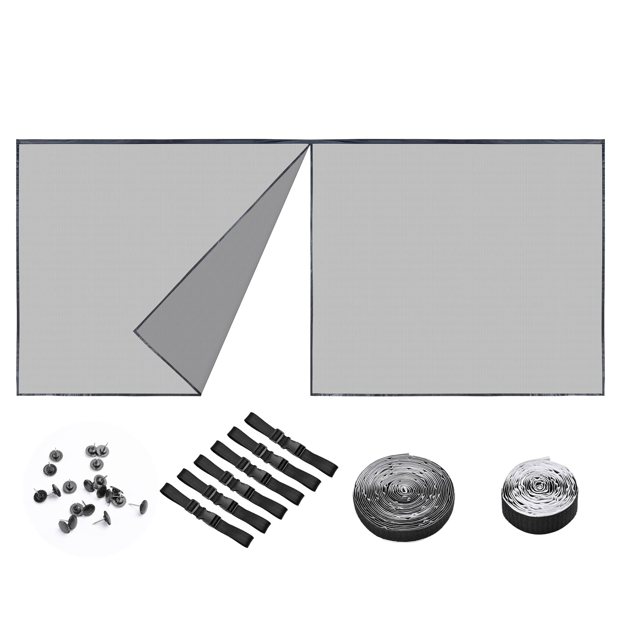 Yescom 06GDS001-16X7-06-LO 16x7 Feet Garage Door Screen Single Car Insect Bug Mesh Magnetic Weighted Bottom