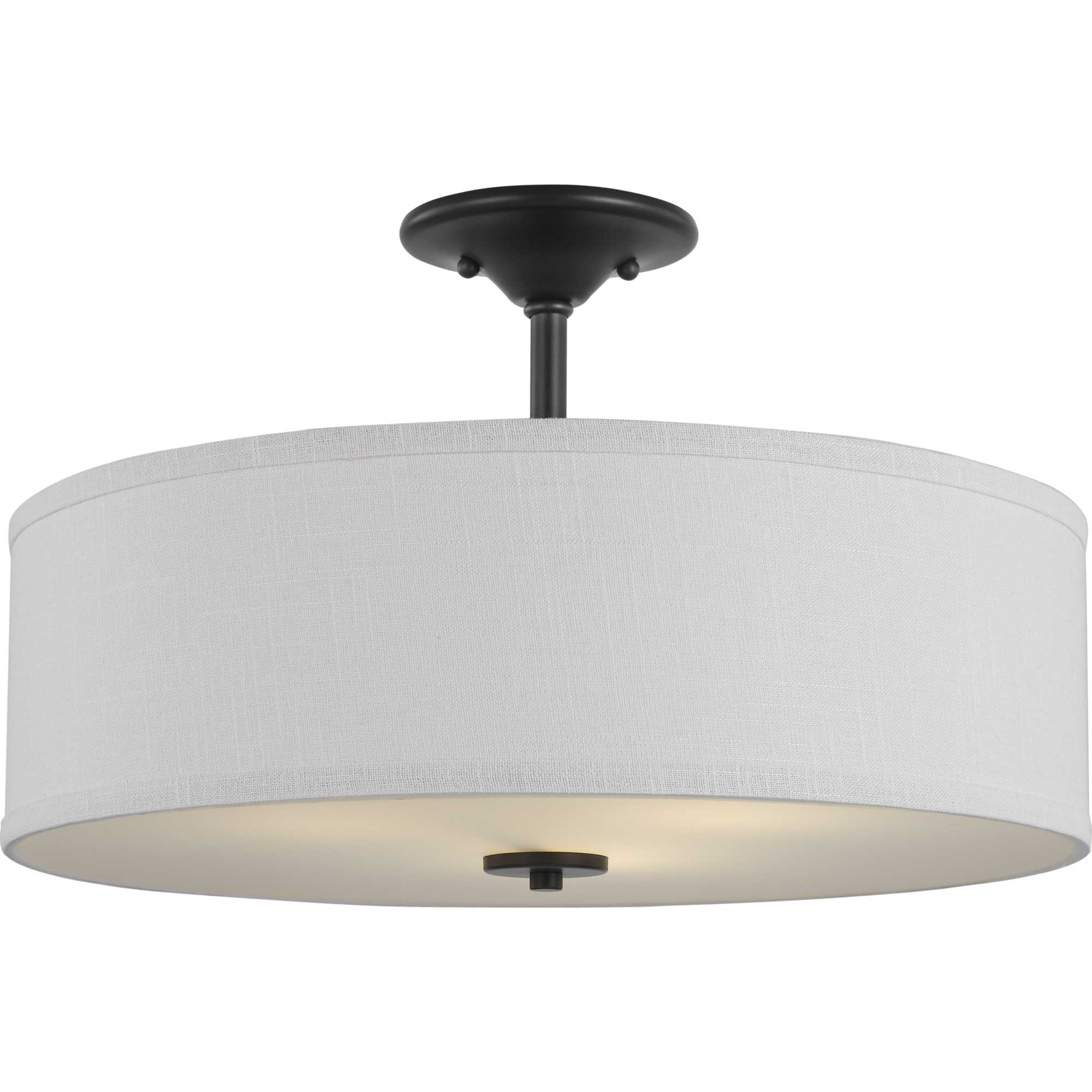 Graphite Elegance 20" Indoor/Outdoor Drum Ceiling Light with Summer Linen Shade