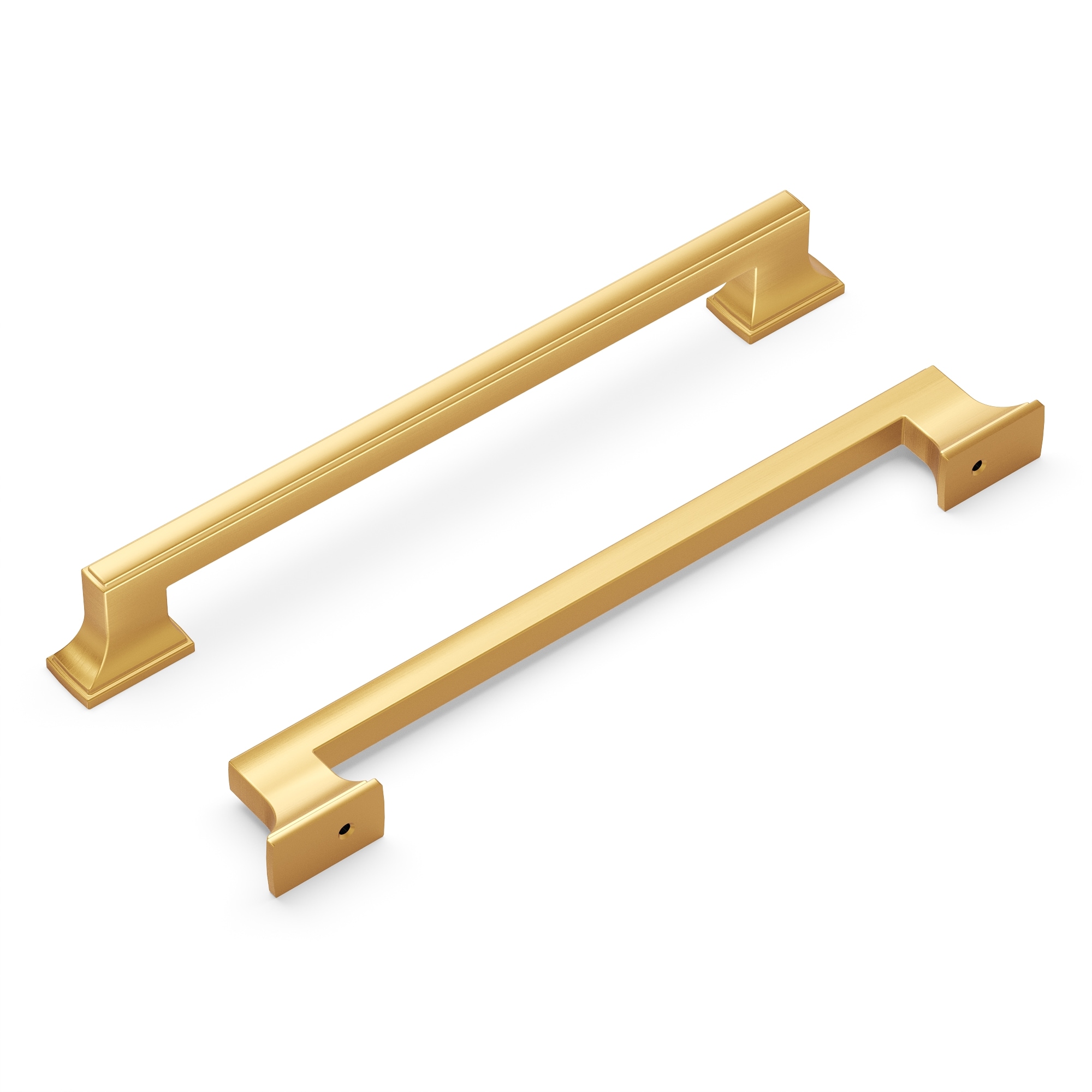 Belwith Keeler B078830-BGB Brownstone 12-in , 305mm Center to Center Brushed Golden Brass Rectangular Handle Appliance Pull