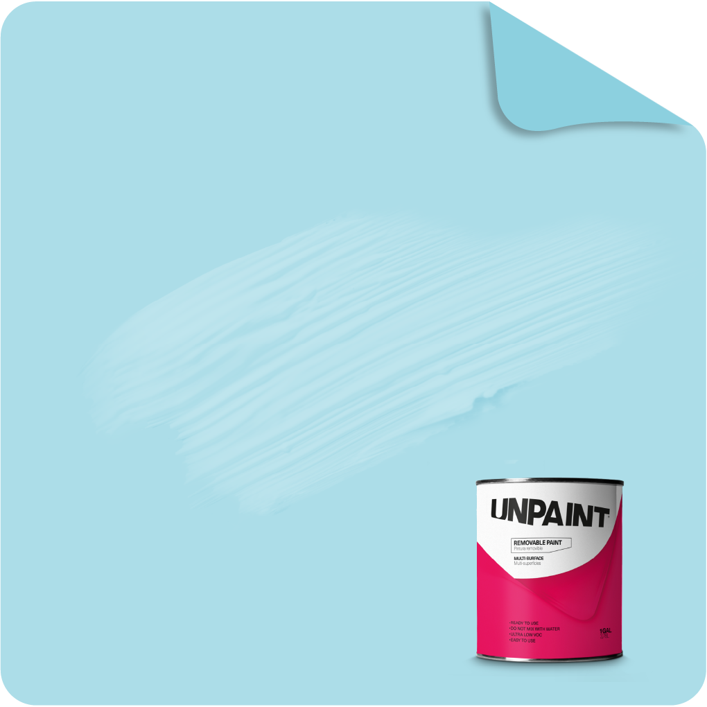 UNPAINT #ACDDE8 Matte Blue Indigo Arctic Water-based Interior Paint ( 1-quart )