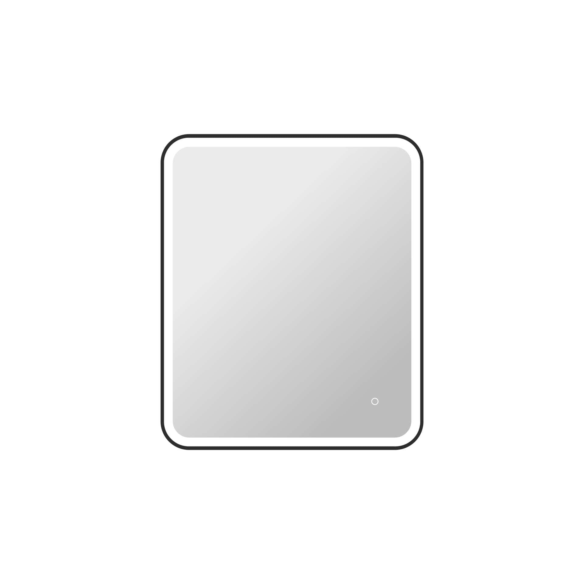 Simply Living Home Seraphine 36 inch Rectangle LED Front and Backlit Wall Mirror in Black