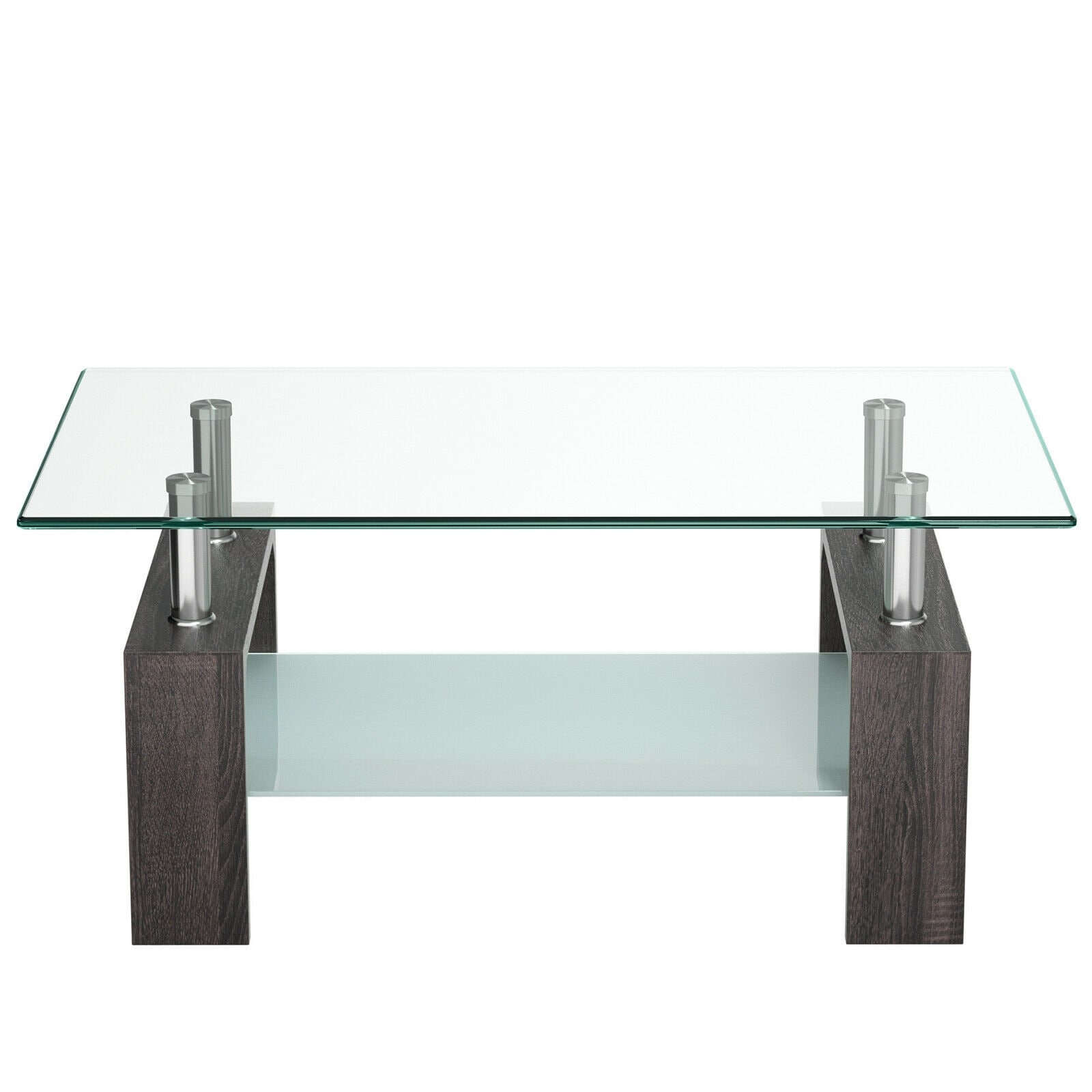 LIVIZA INS-67545BK Glass Glass Modern Coffee Table