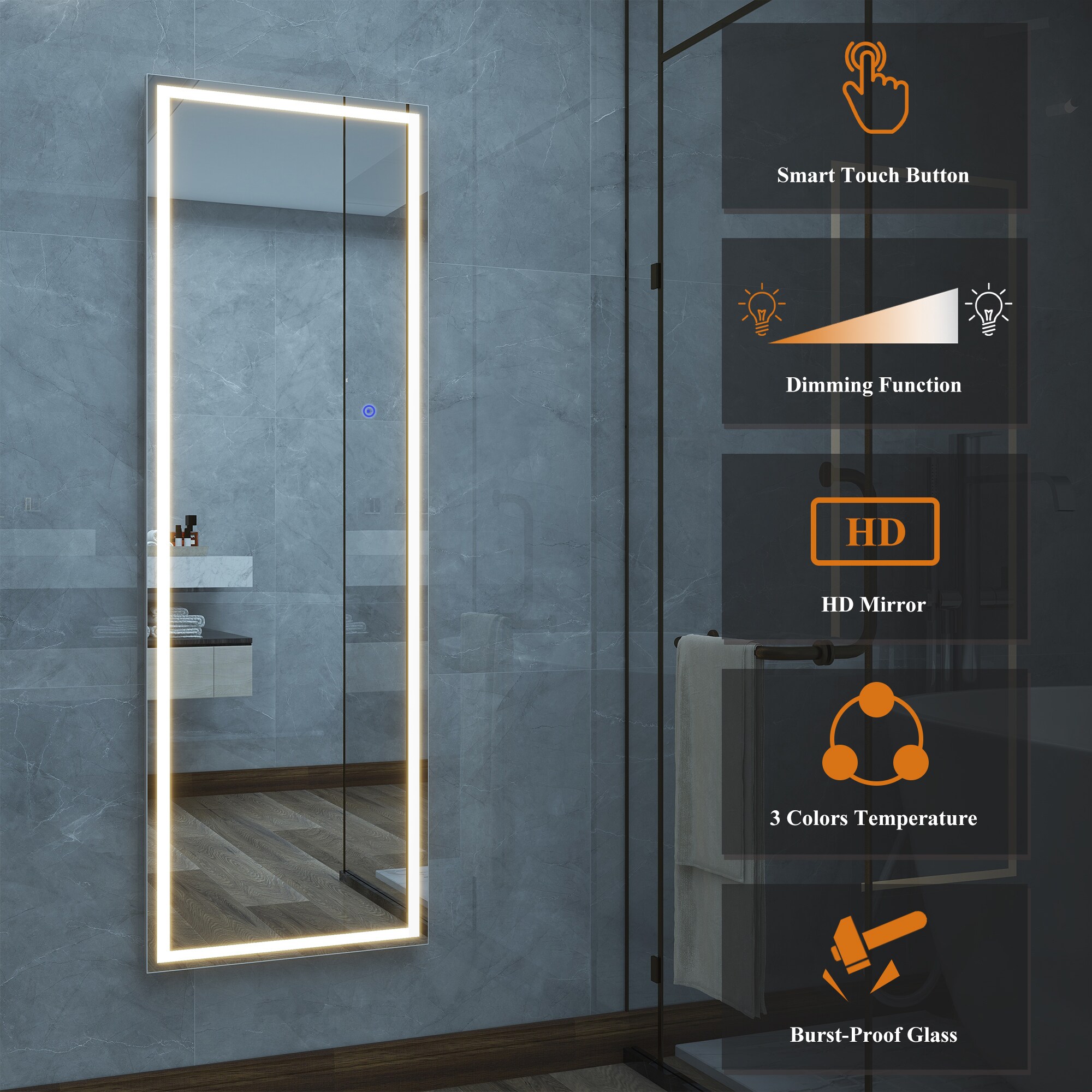 Dovelina LS-A-MR03018 Framed-Bath-Mirrors - View #5