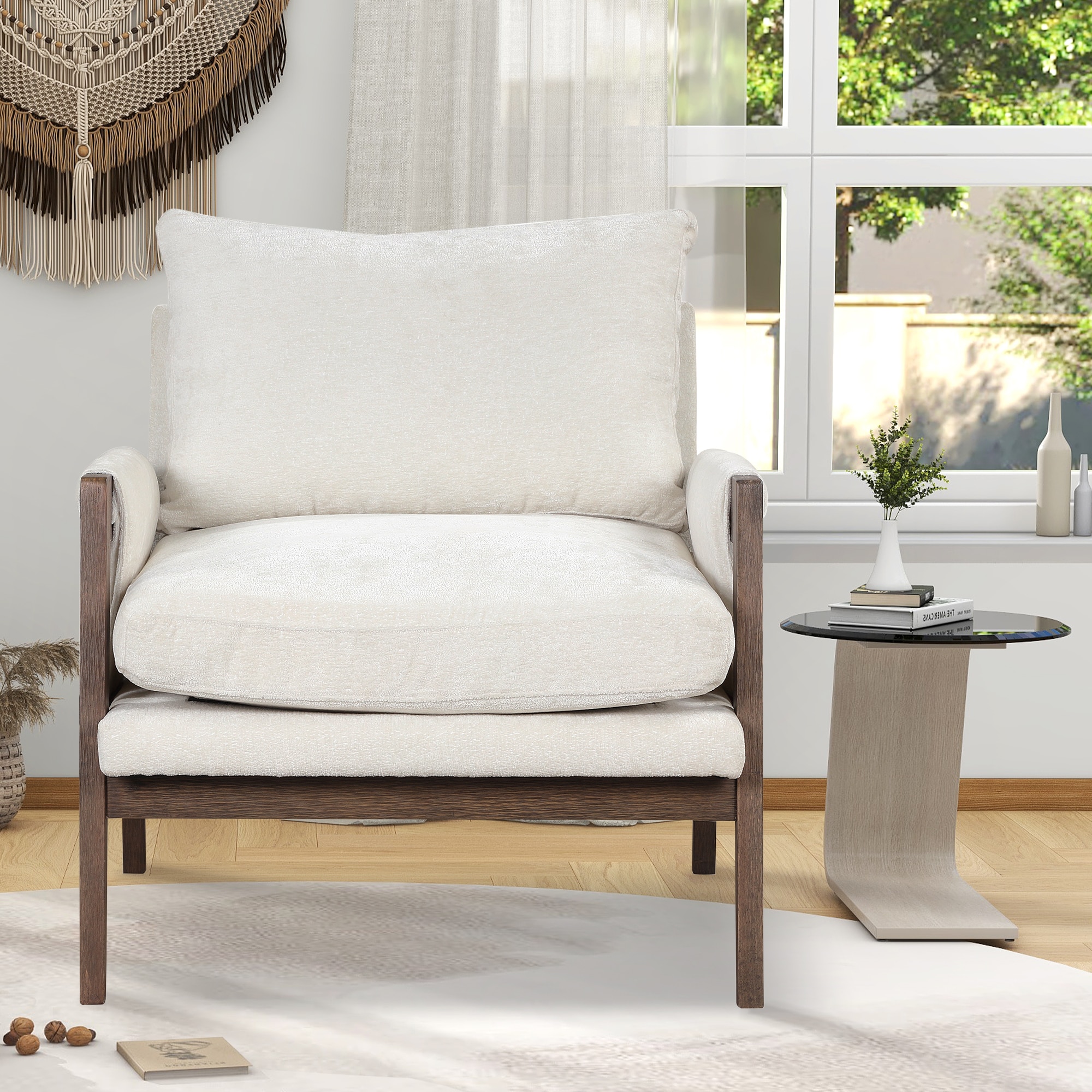 Roundhill Furniture AC302WH chairs - View #3