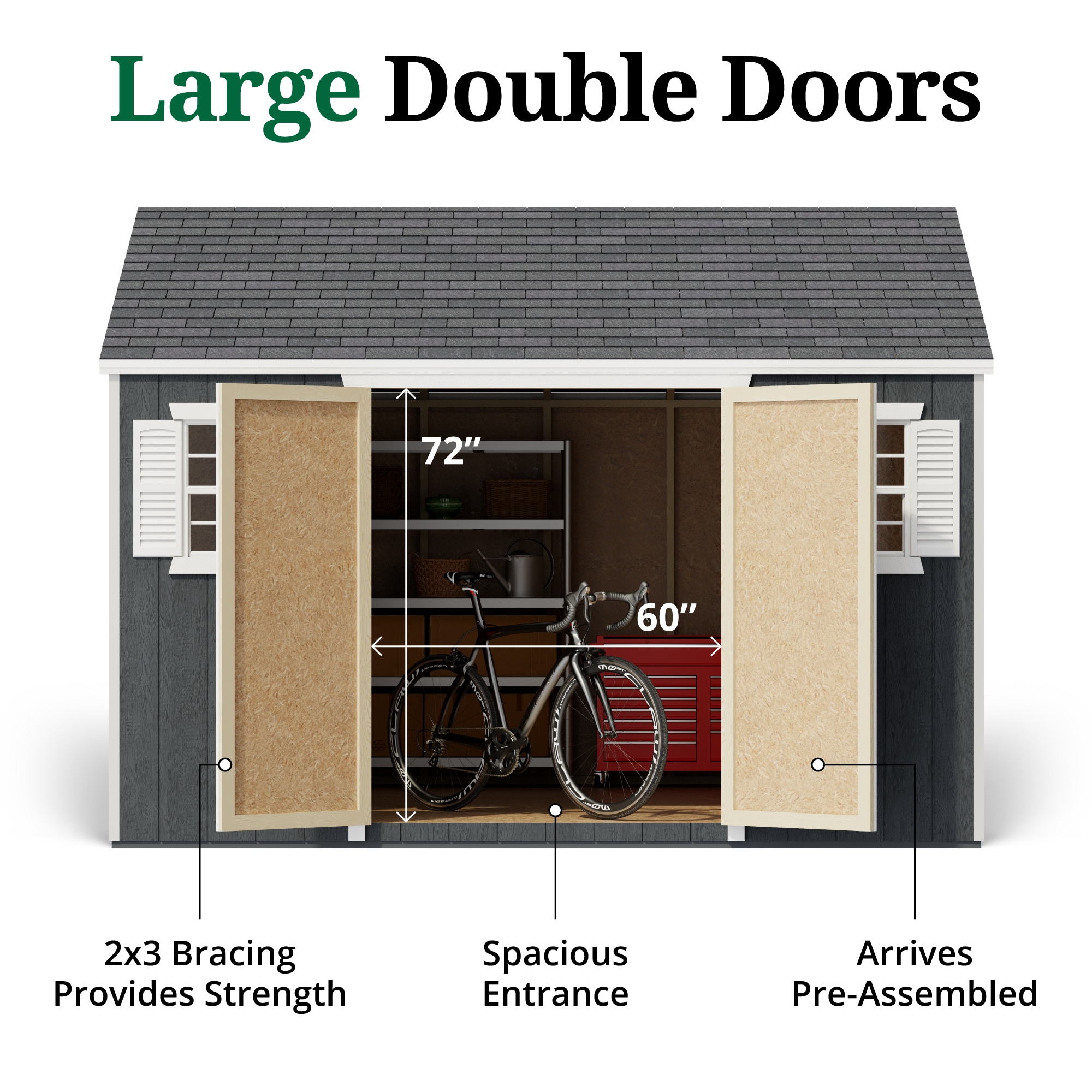 Little Cottage Co 12X12 VWS-PC Wood-Storage-Buildings - View #4