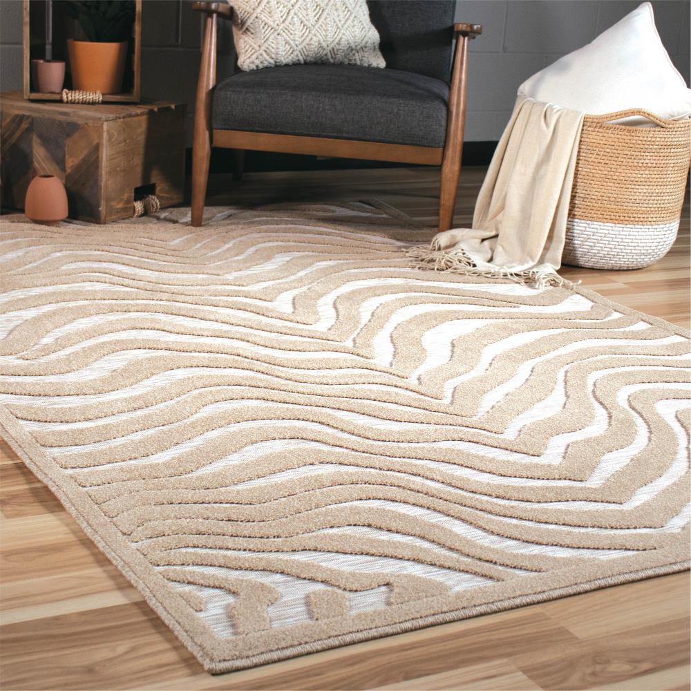 Orian Rugs Boucle Sudan 5 x 8 Driftwood Indoor Outdoor Geometric