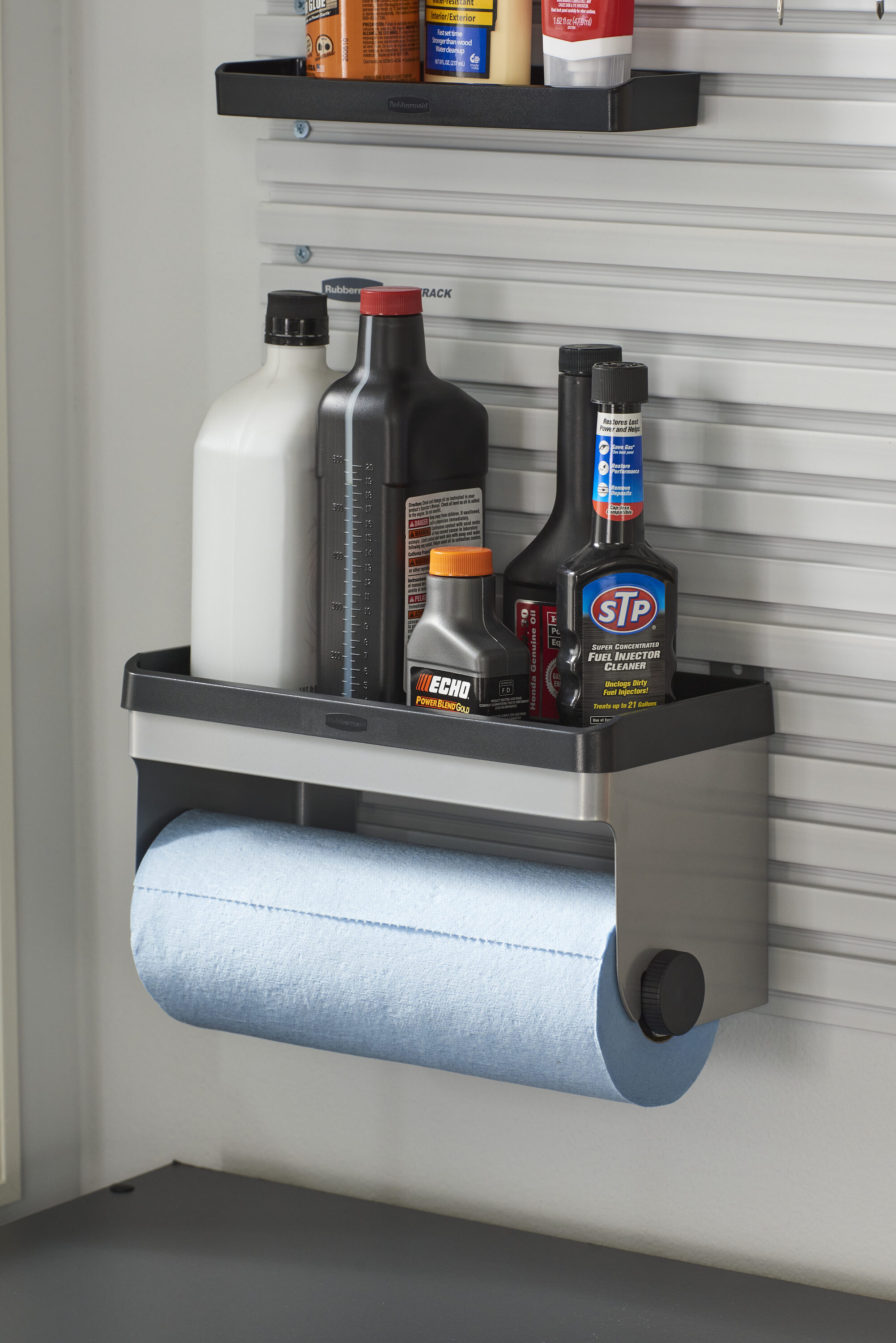 StoreYourBoard Paper Towel Holder, Wall Mount Shelf, Holds 50 lbs, Garage, Home, Quick Clean Station