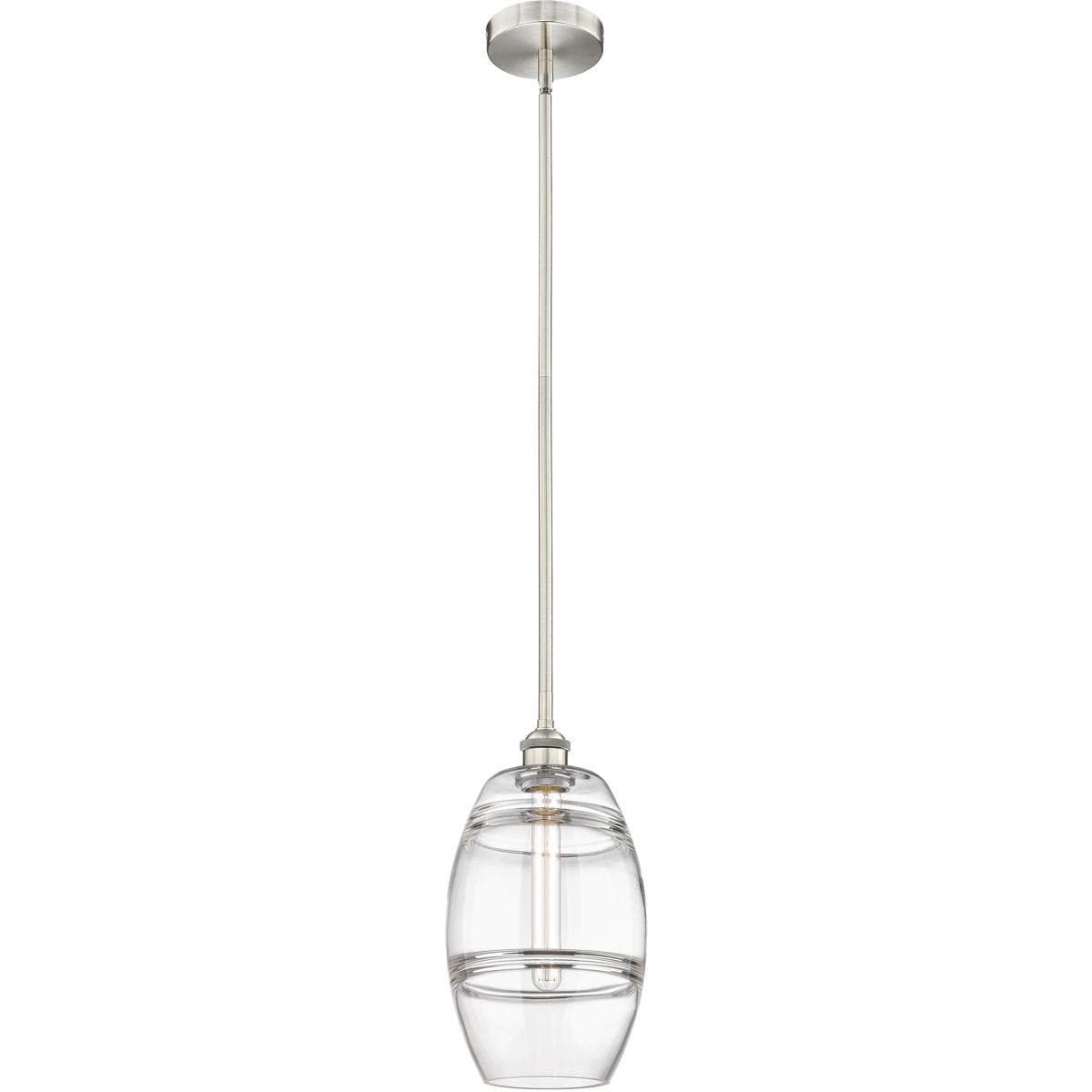 Innovations Lighting -  616-1S-SN-G557-8CL Edison Vaz Mini Pendant Brushed Satin Nickel
