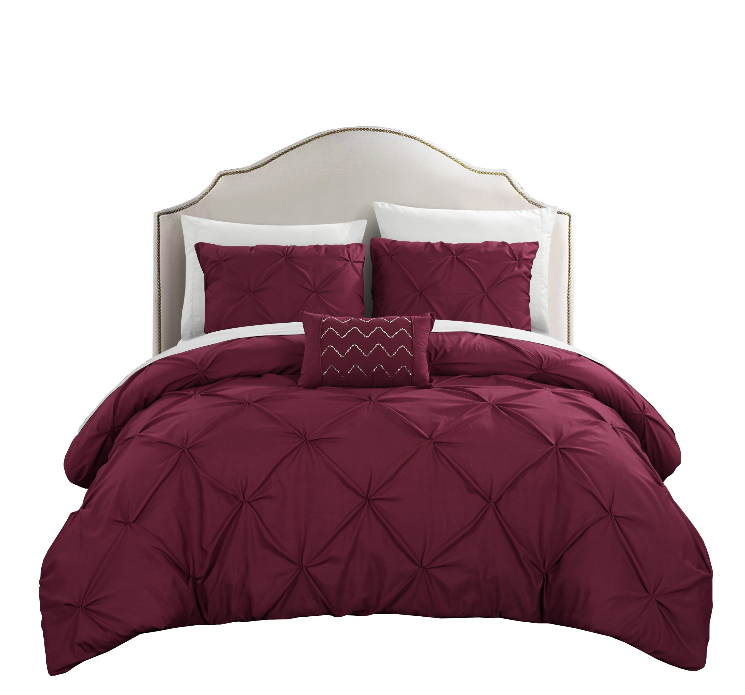 burgundy queen duvet cover