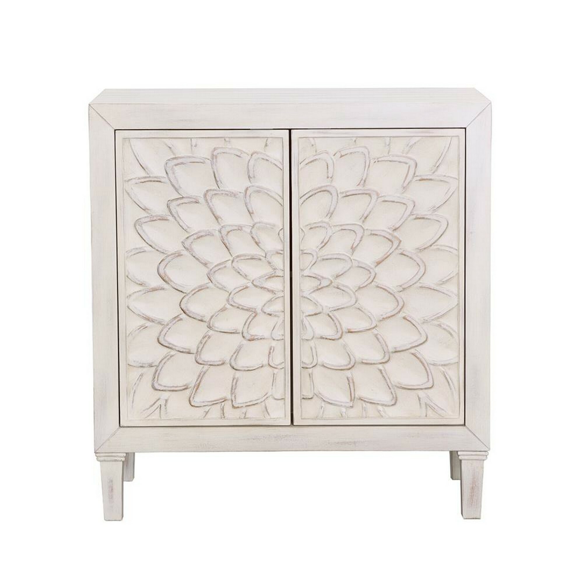 Benzara Whitewash Accent Chest