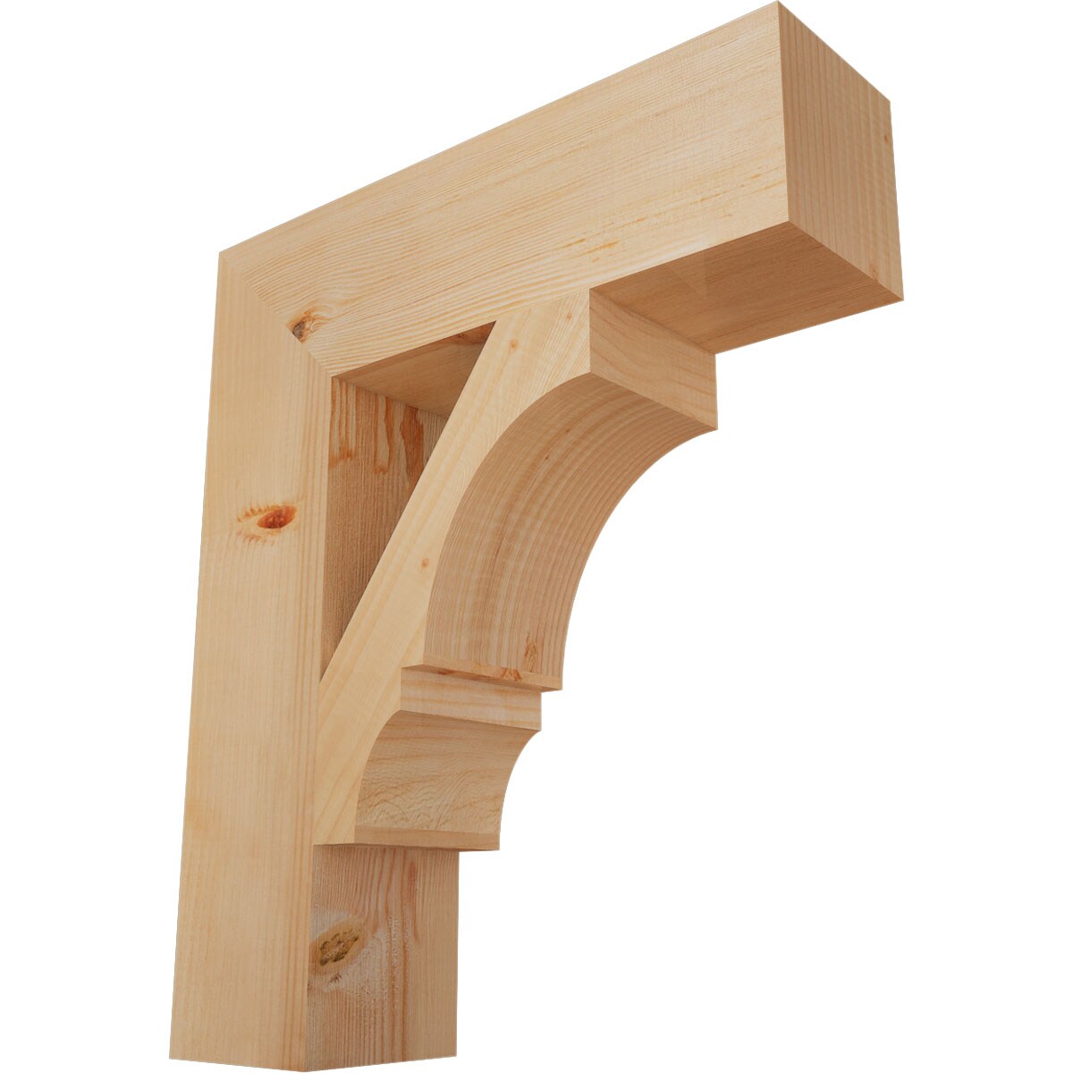 Ekena Millwork BKT06X22X26BOA05SDF Balboa block smooth 5-1/2-in x 22-in x 26-in Douglas fir Brown Wood Standard bracket