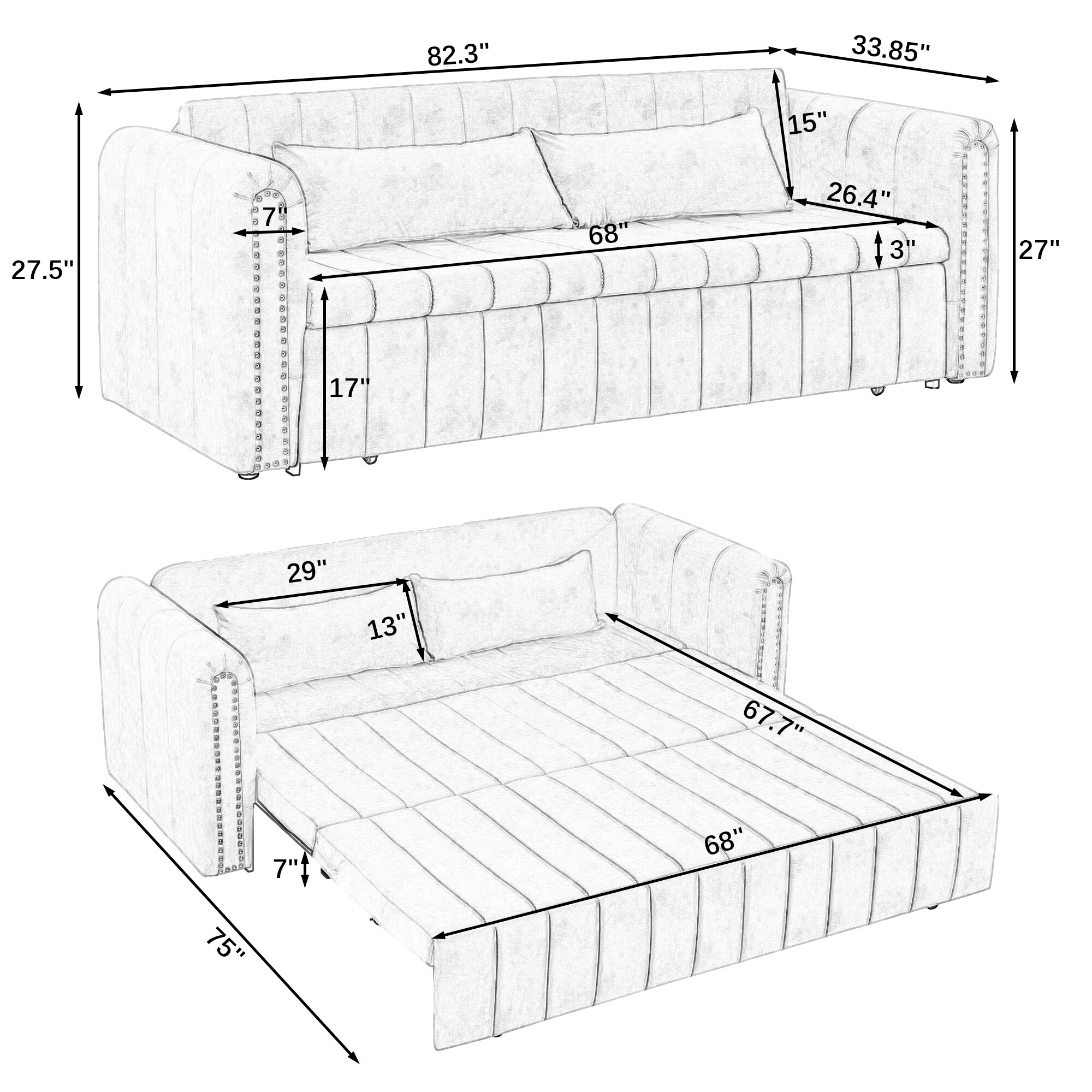 SINOFURN SYA370012GY Sofas-Loveseats - View #15