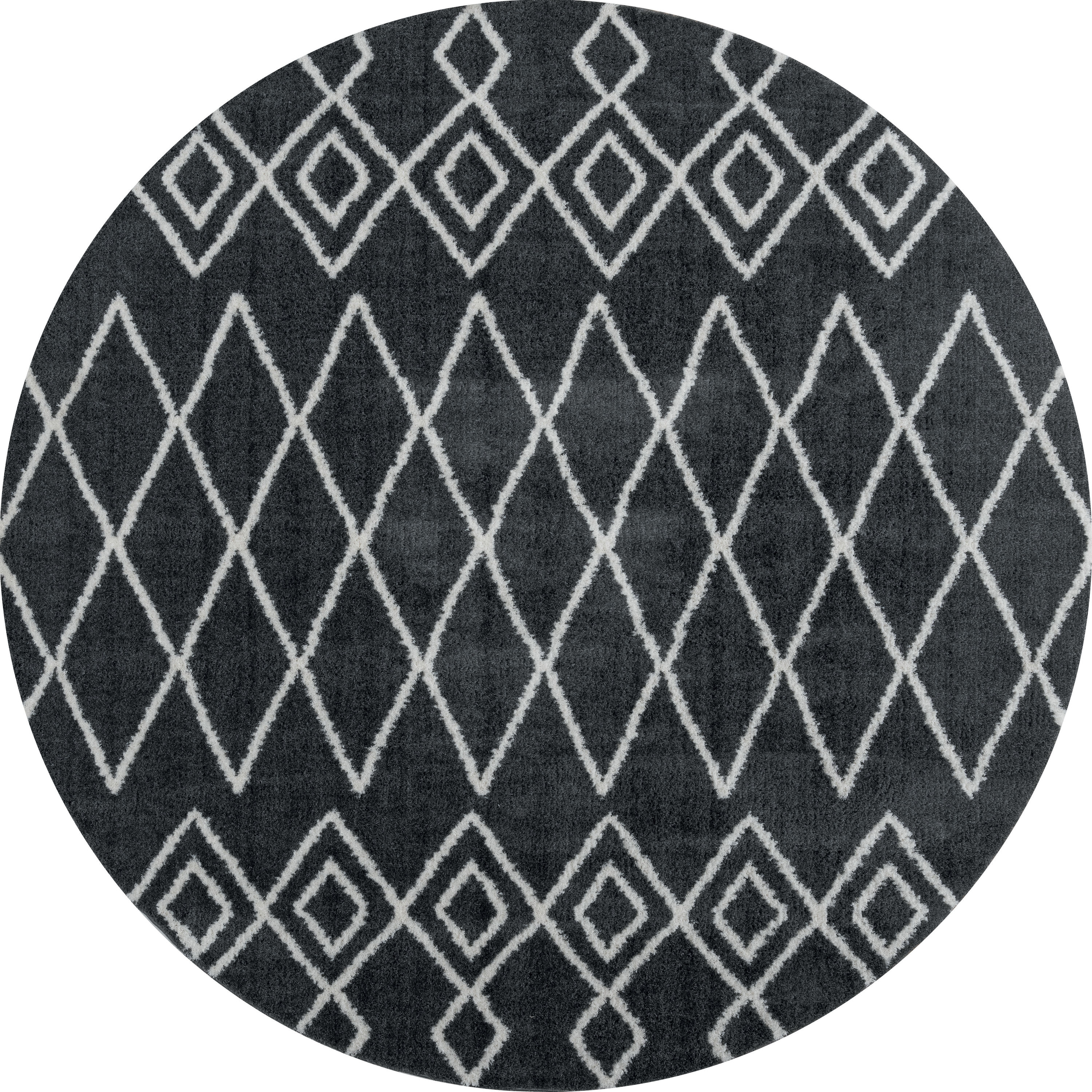 United Weavers Of America 1840 20177 88R Tranquility 8 x 8 (ft) Polyester Smoke Round Indoor Geometric Area rug