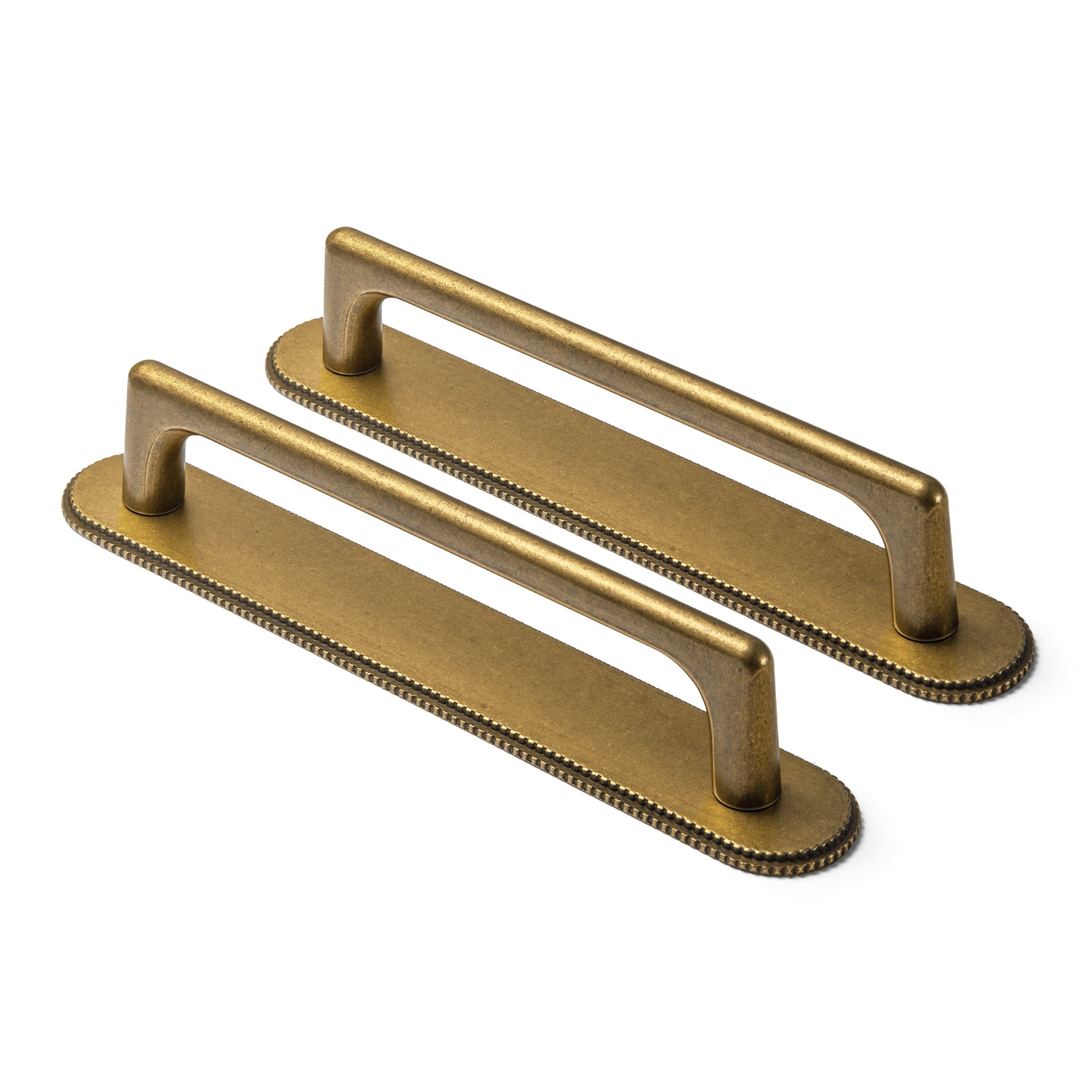 Miaokesen 052GT-G019-128-2 5-1/16-in , 128mm Center to Center Antique Brass Cylindrical Bar Drawer Pull 2 -Pack