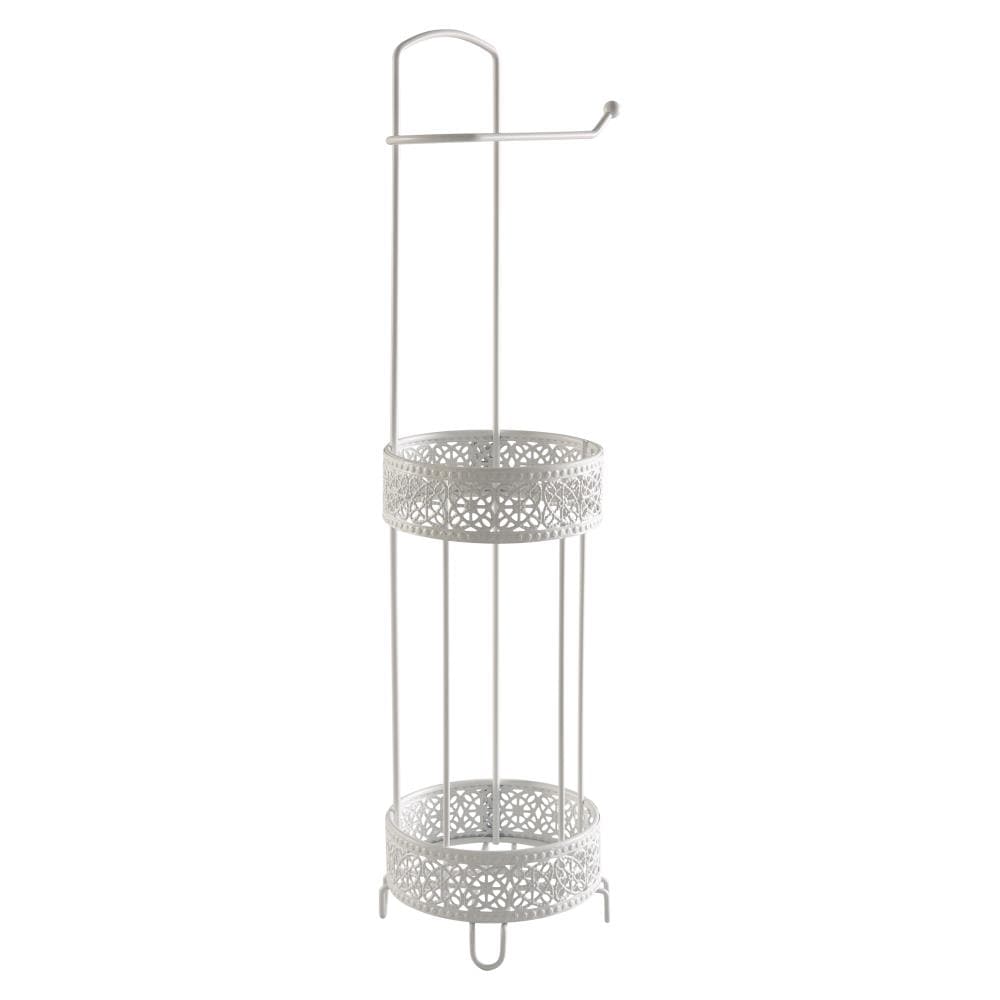 Elle Decor D'orsay Satin Gold Freestanding Basket Toilet Paper Holder with  Storage in the Toilet Paper Holders department at