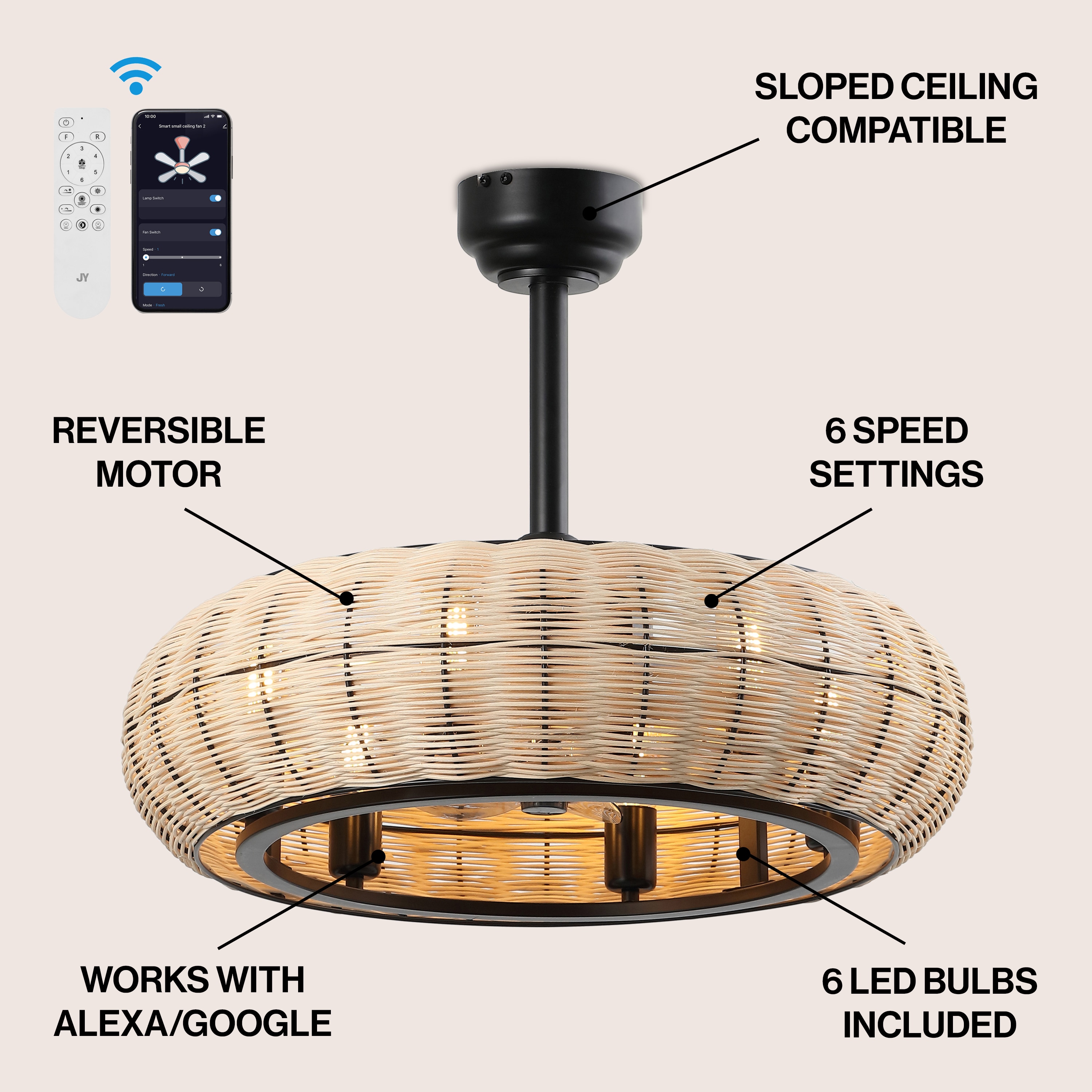 JONATHAN  Y JYL9728B Ceiling-Fans - View #3