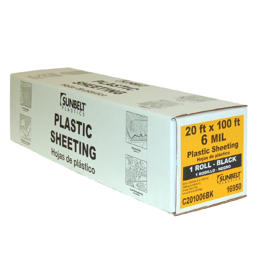 10 mil Clear Plastic Sheeting 20' x 100' - 190465