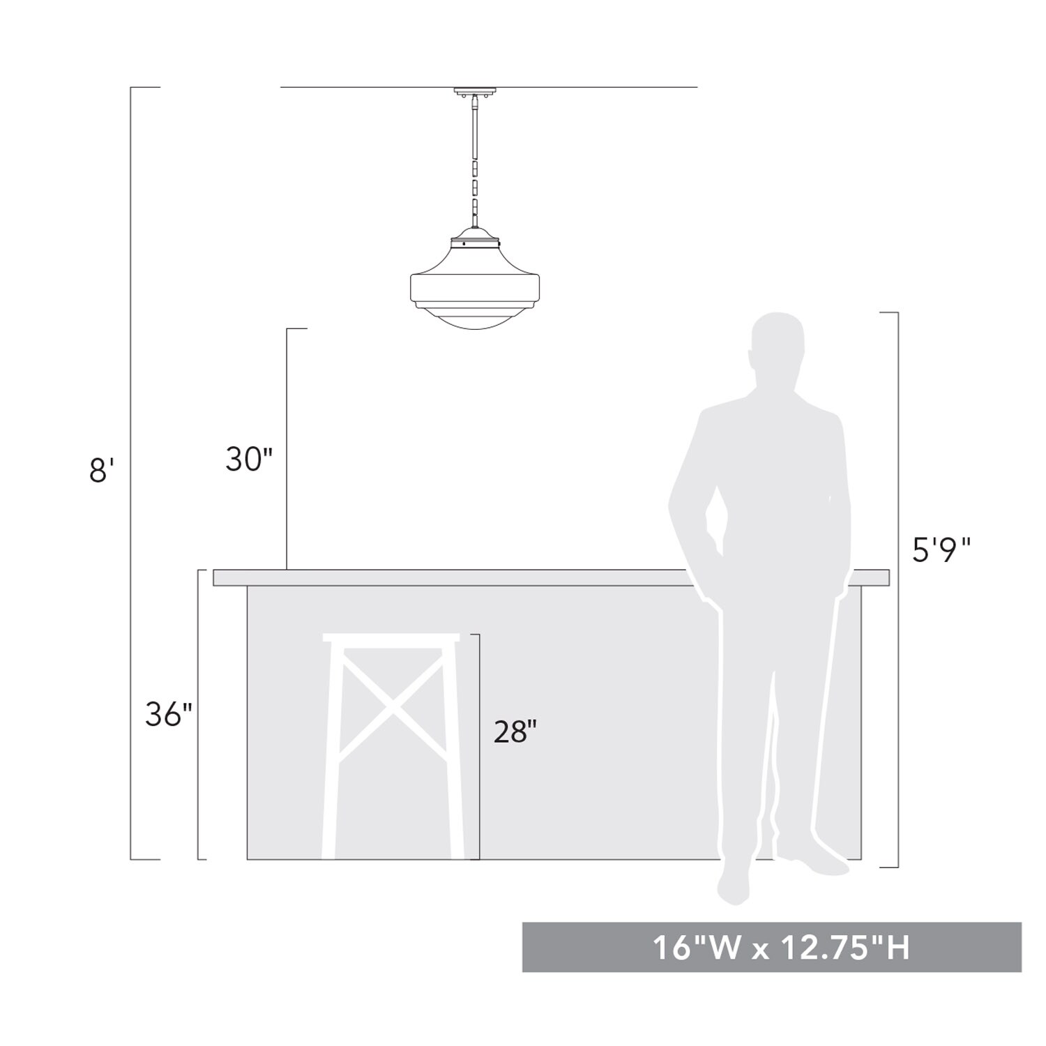 Golden Lighting 0508-L BLK-VMG Pendant-Lights - View #5