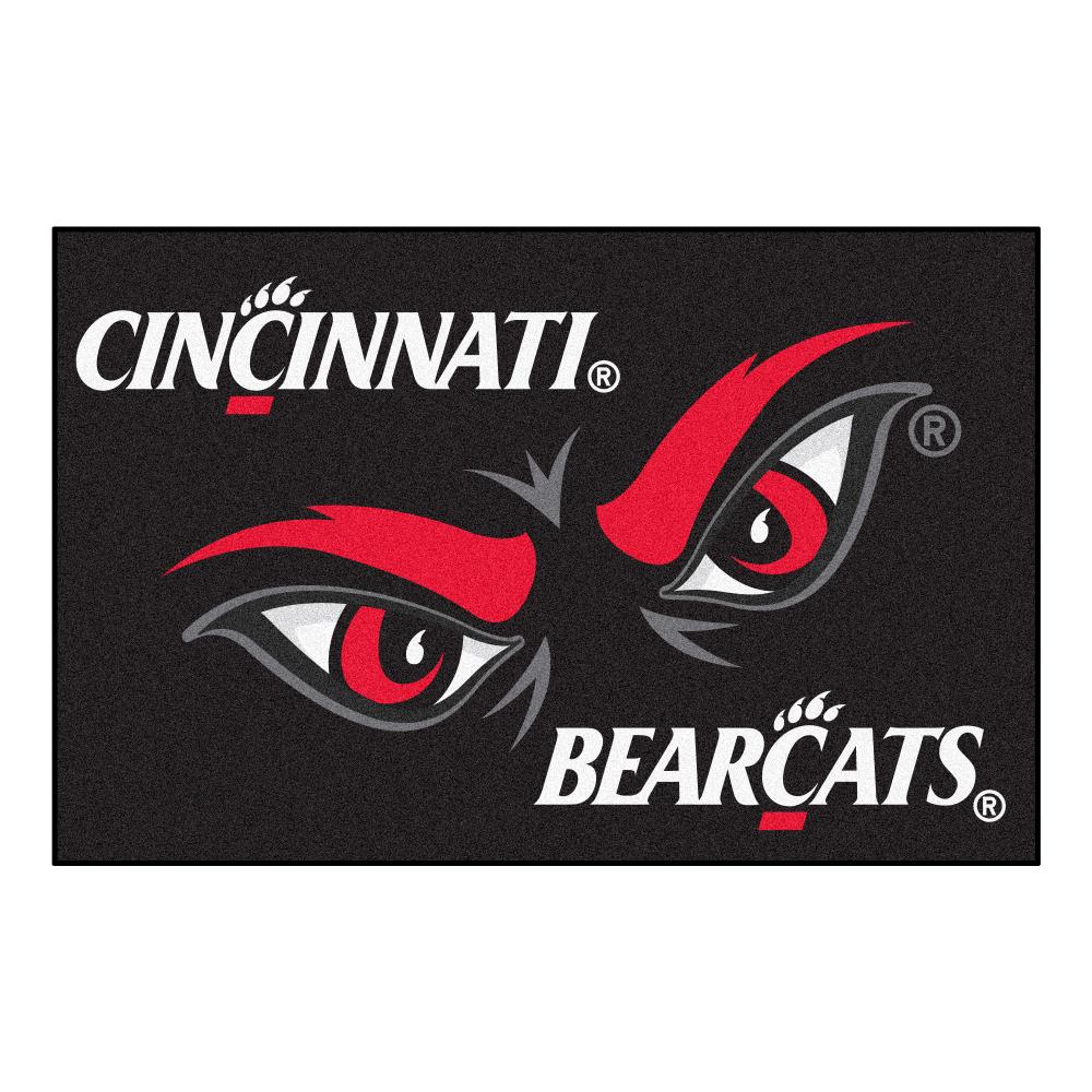 University of Cincinnati Bearcats 19.5 x 31.25 Medallion Vinyl Door Mat Fan Mats 11810 UC 