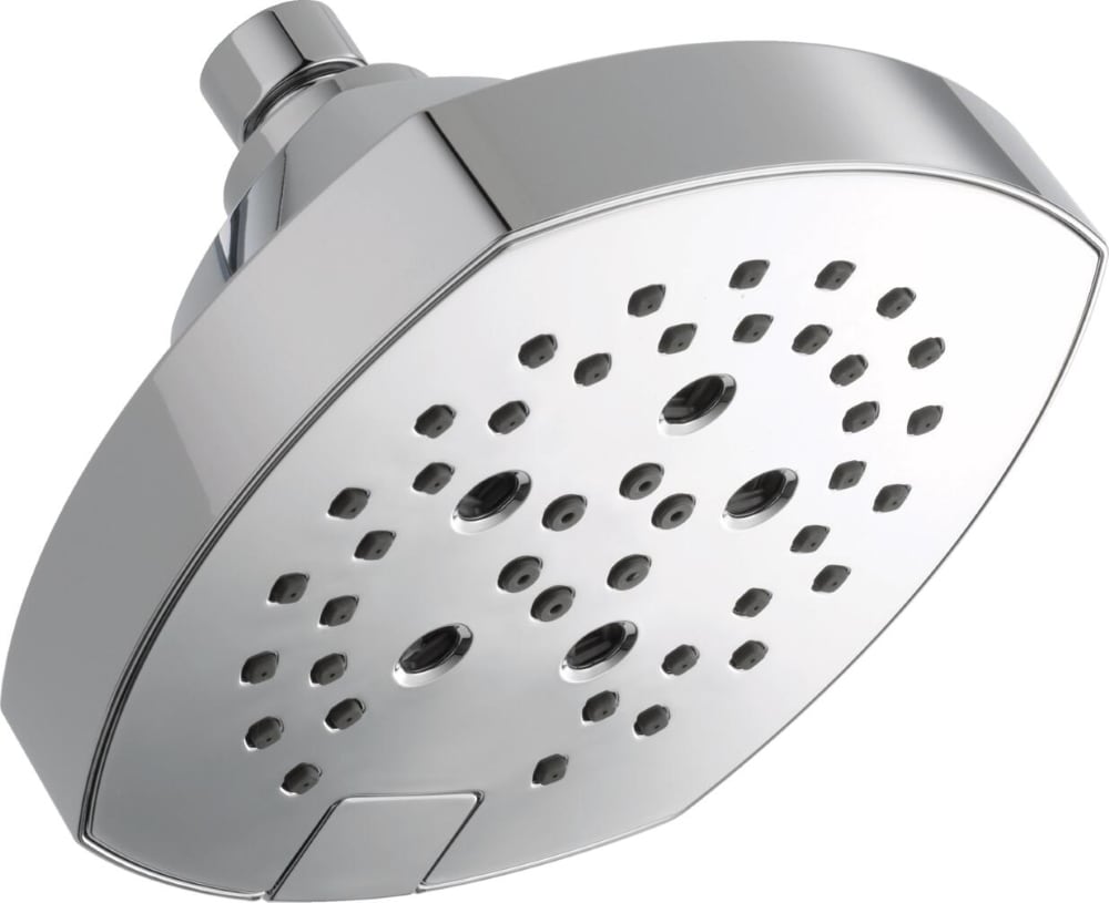 Delta 52663-PR 5.0 -Spray Lumicoat Chrome 6.0-in Round Fixed High Pressure Shower Head 1.75 GPM