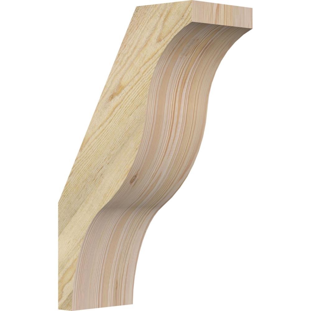 Ekena Millwork BRC06X12X20FST00RDF 6-in x 12-in x 20-in Douglas Fir Unfinished Wood Funston Rough Sawn Knee Brace